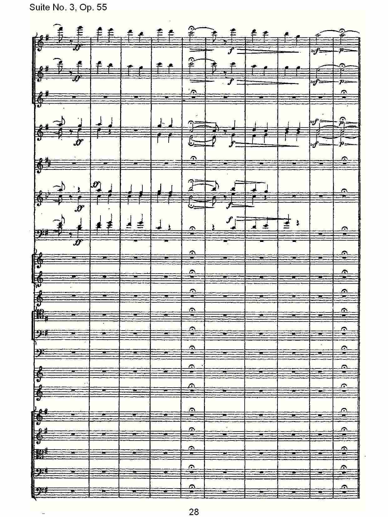 Suite No. 3, Op.55  第三套曲,Op.55第四乐章第一部（六）总谱（图3）