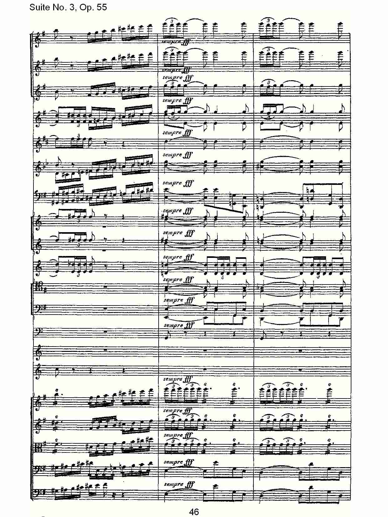 Suite No. 3, Op.55  第三套曲,Op.55第四乐章第二部（十）总谱（图1）