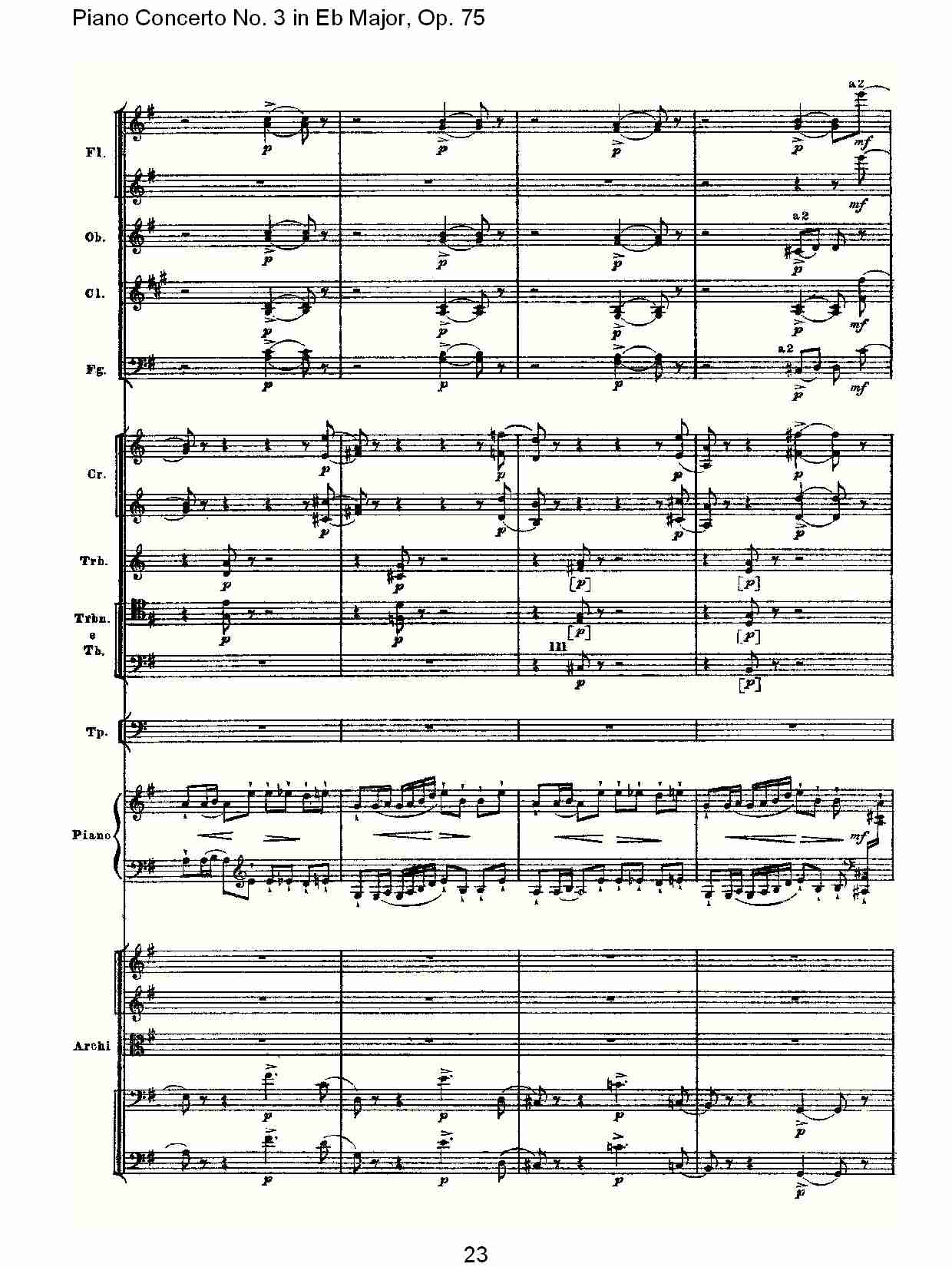 Eb大调第三钢琴协奏曲, Op.75第一部（五）总谱（图3）