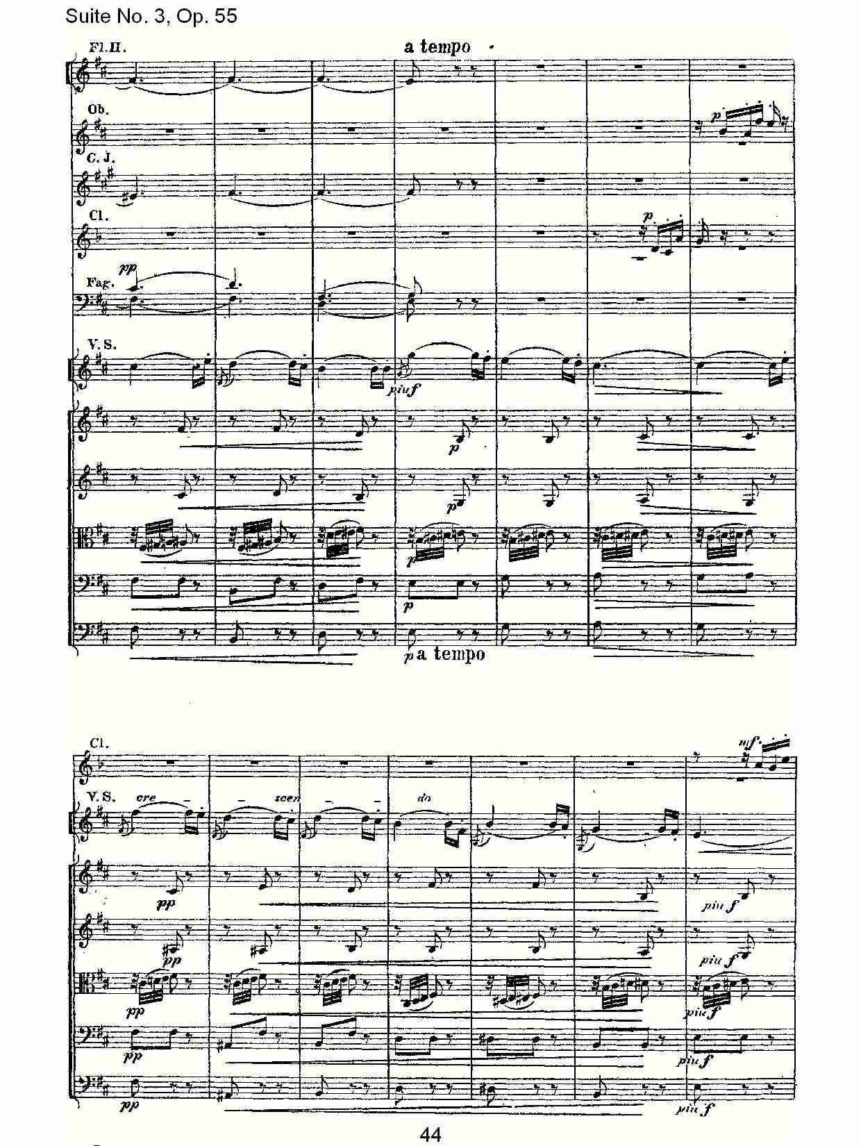 Suite No. 3, Op.55  第三套曲,Op.55第四乐章第一部（九）总谱（图5）
