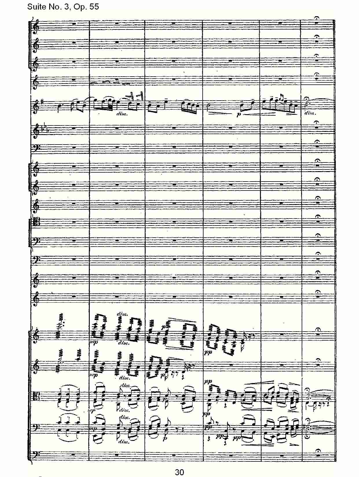 Suite No. 3, Op.55  第三套曲,Op.55第四乐章第一部（六）总谱（图5）