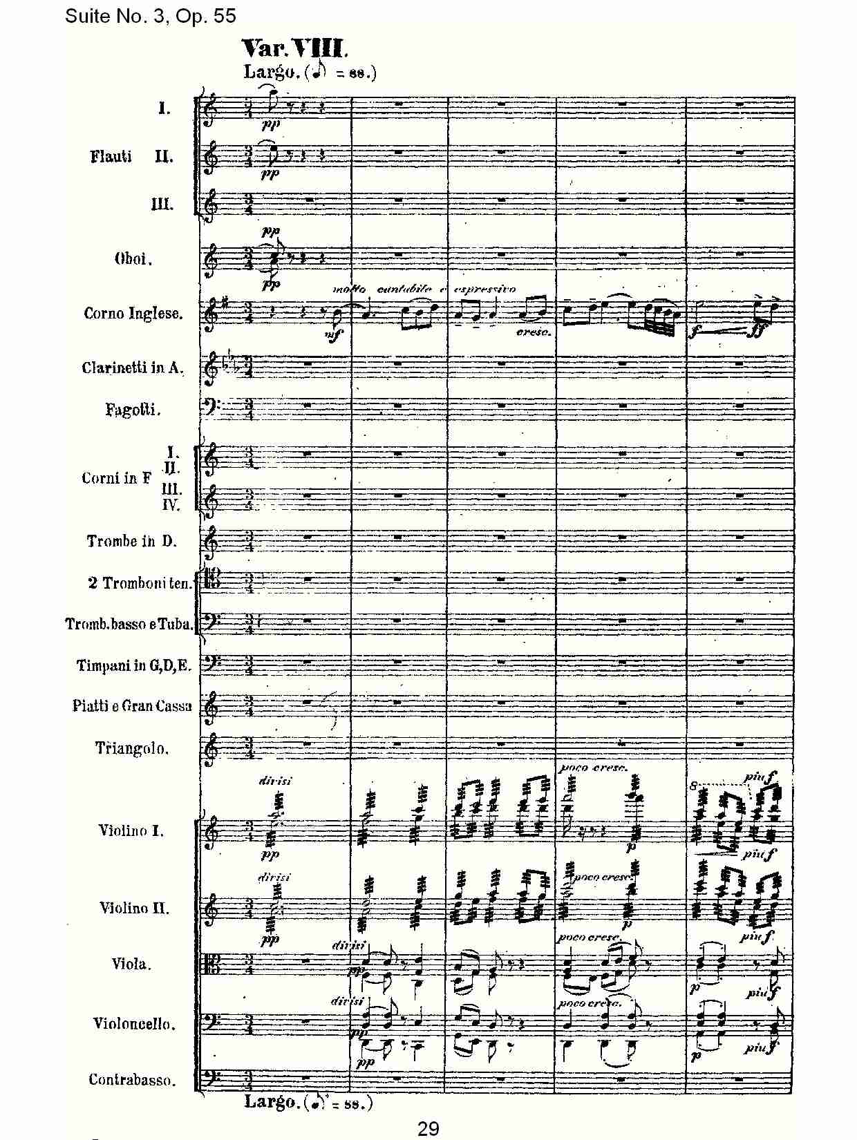 Suite No. 3, Op.55  第三套曲,Op.55第四乐章第一部（六）总谱（图4）