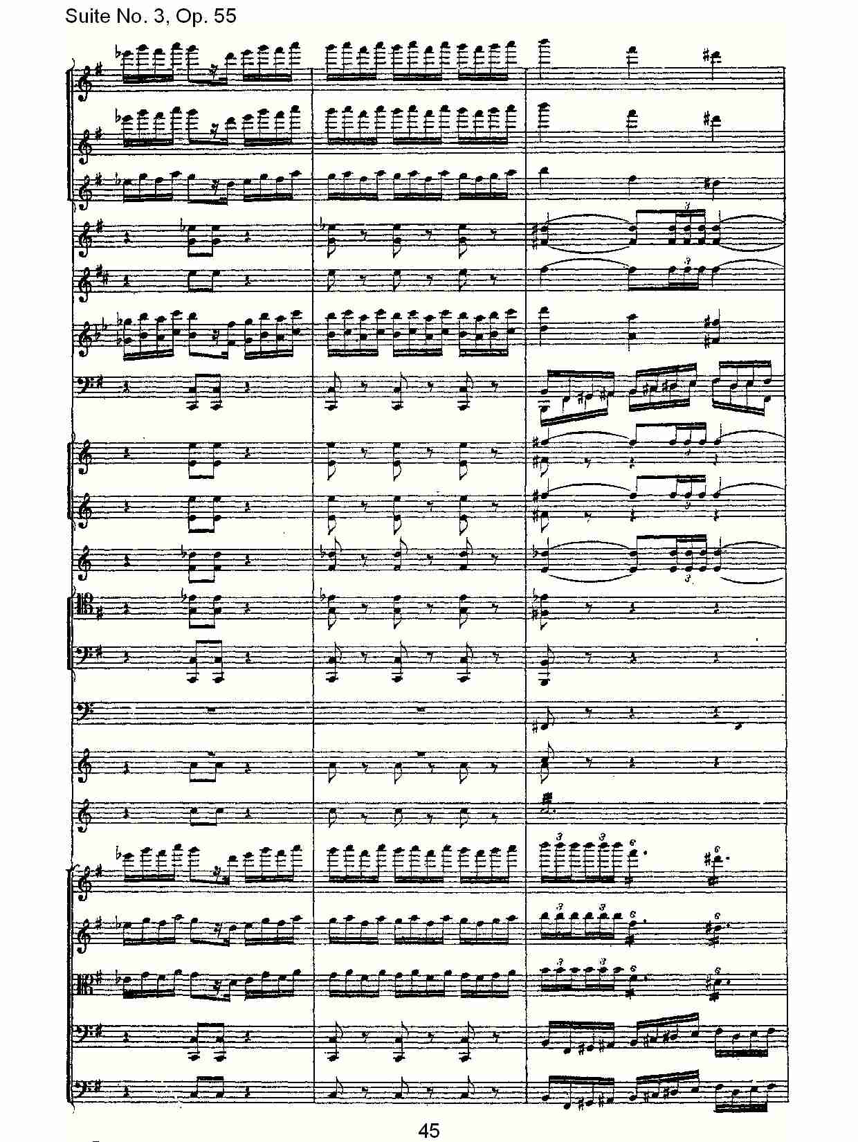 Suite No. 3, Op.55  第三套曲,Op.55第四乐章第二部（九）总谱（图7）