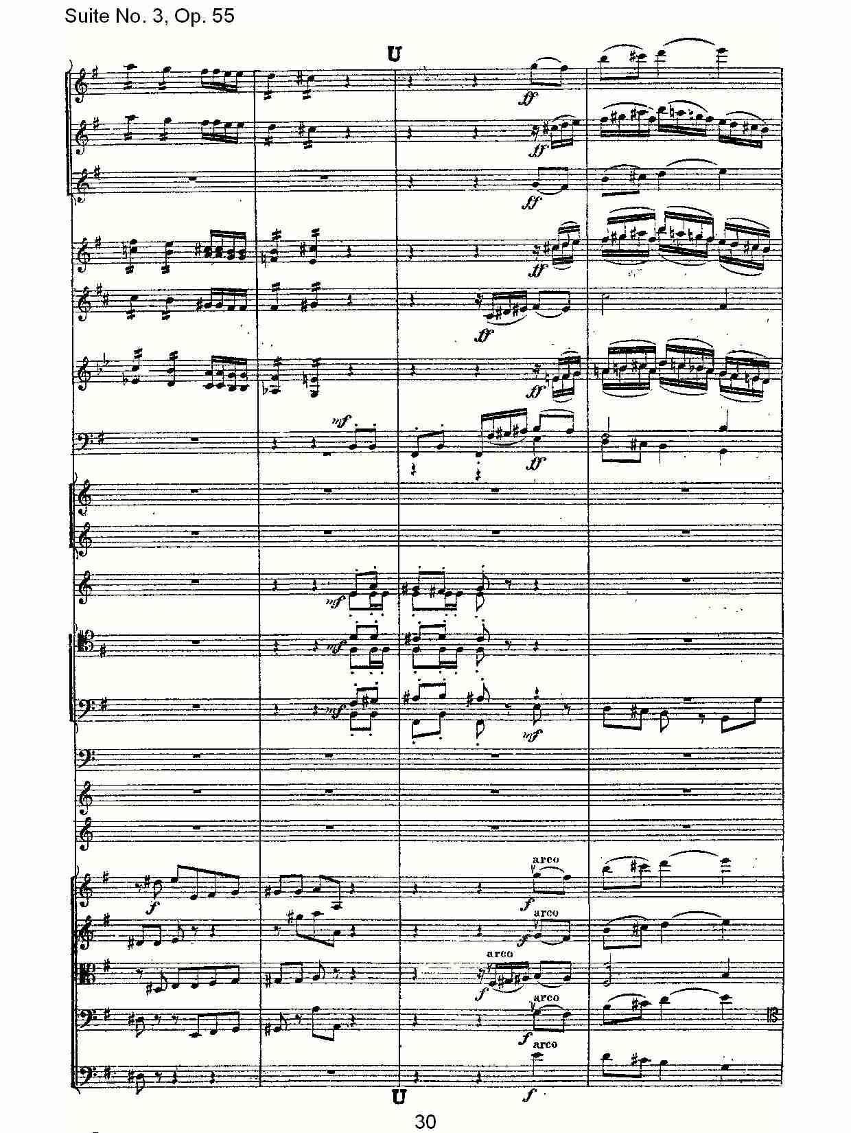 Suite No. 3, Op.55  第三套曲,Op.55第四乐章第二部（六）总谱（图5）