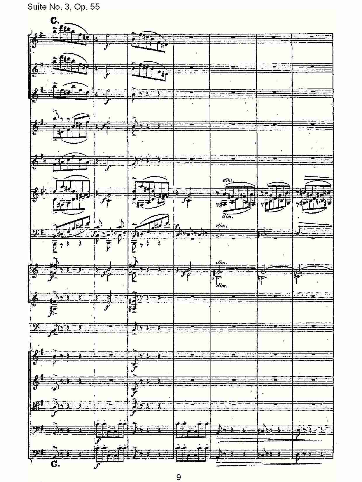 Suite No. 3, Op.55  第三套曲,Op.55第二乐章（二）总谱（图4）