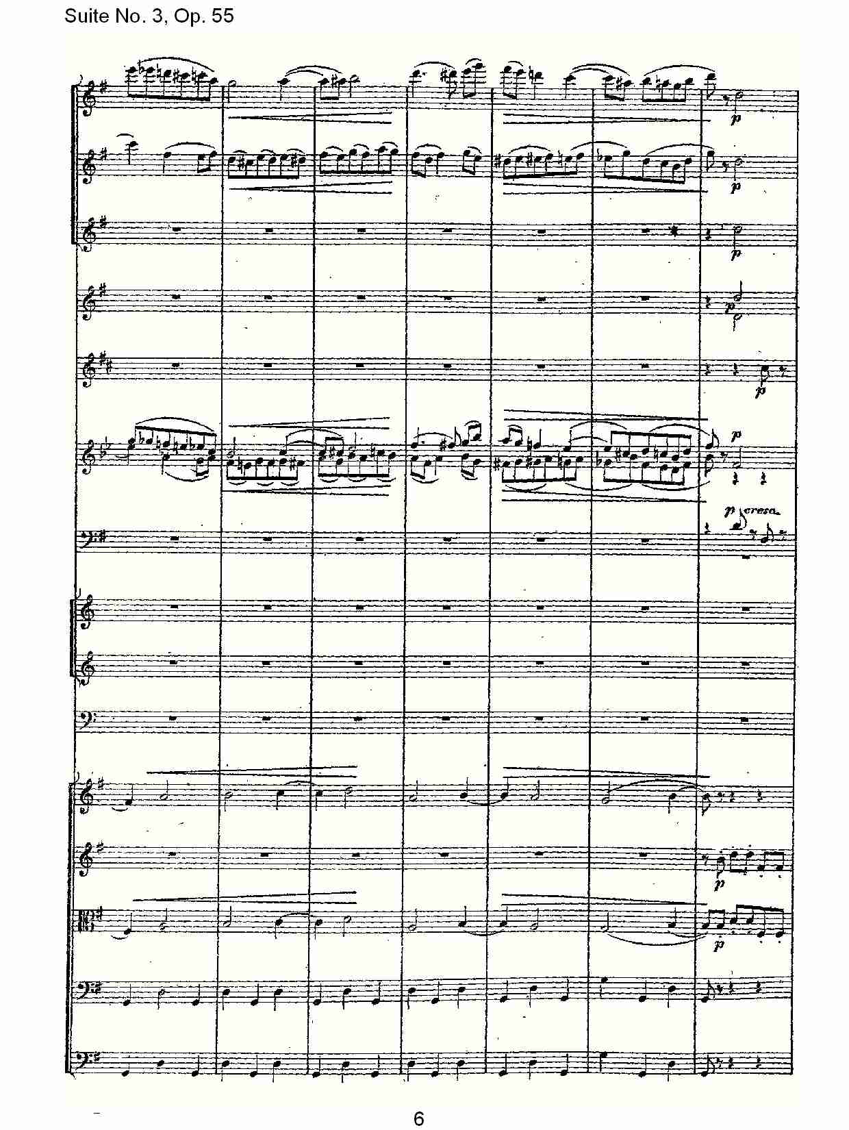 Suite No. 3, Op.55  第三套曲,Op.55第二乐章（二）总谱（图1）