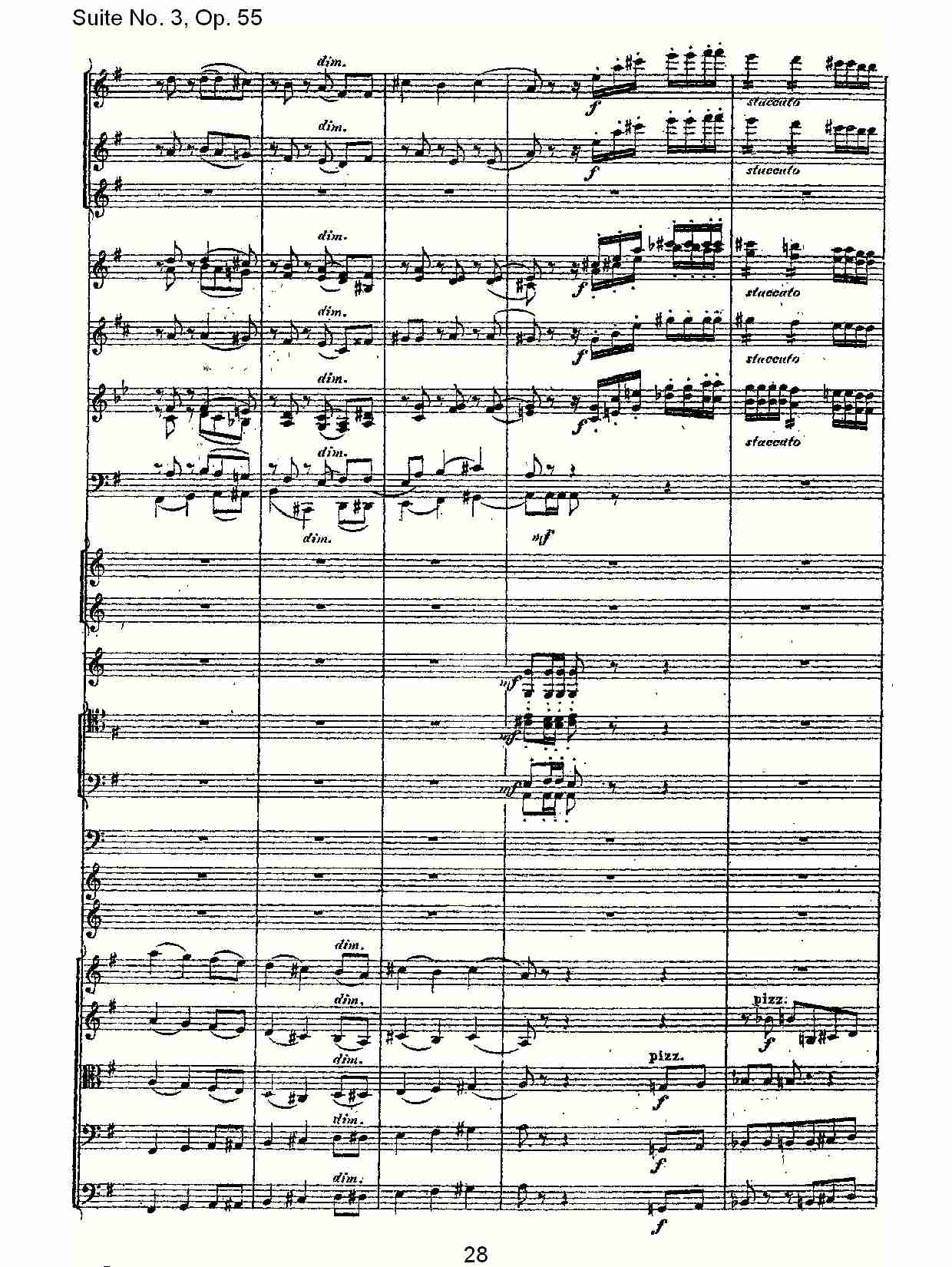 Suite No. 3, Op.55  第三套曲,Op.55第四乐章第二部（六）总谱（图3）