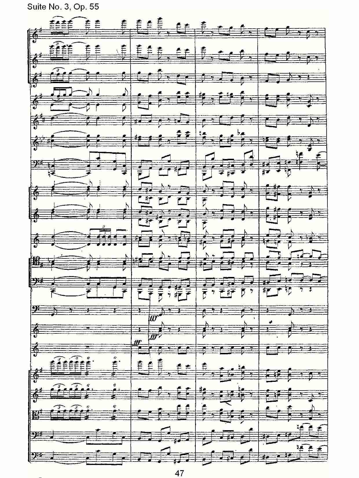 Suite No. 3, Op.55  第三套曲,Op.55第四乐章第二部（十）总谱（图2）