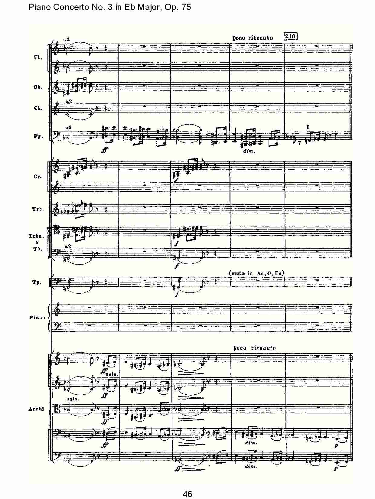 Eb大调第三钢琴协奏曲, Op.75第一部（十）总谱（图1）