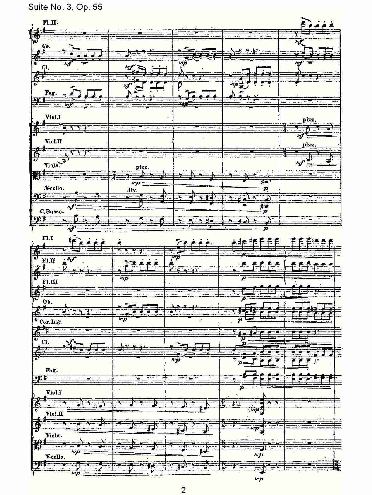 Suite No. 3, Op.55  第三套曲,Op.55第三乐章（一）总谱（图2）