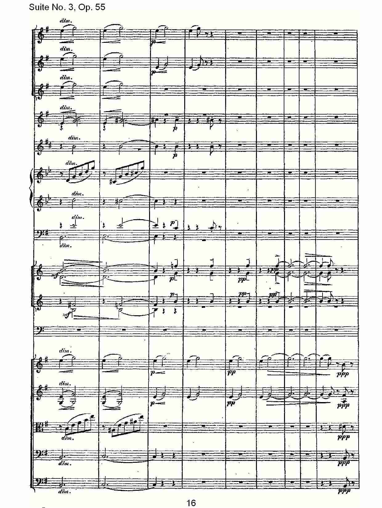 Suite No. 3, Op.55  第三套曲,Op.55第二乐章（四）总谱（图1）