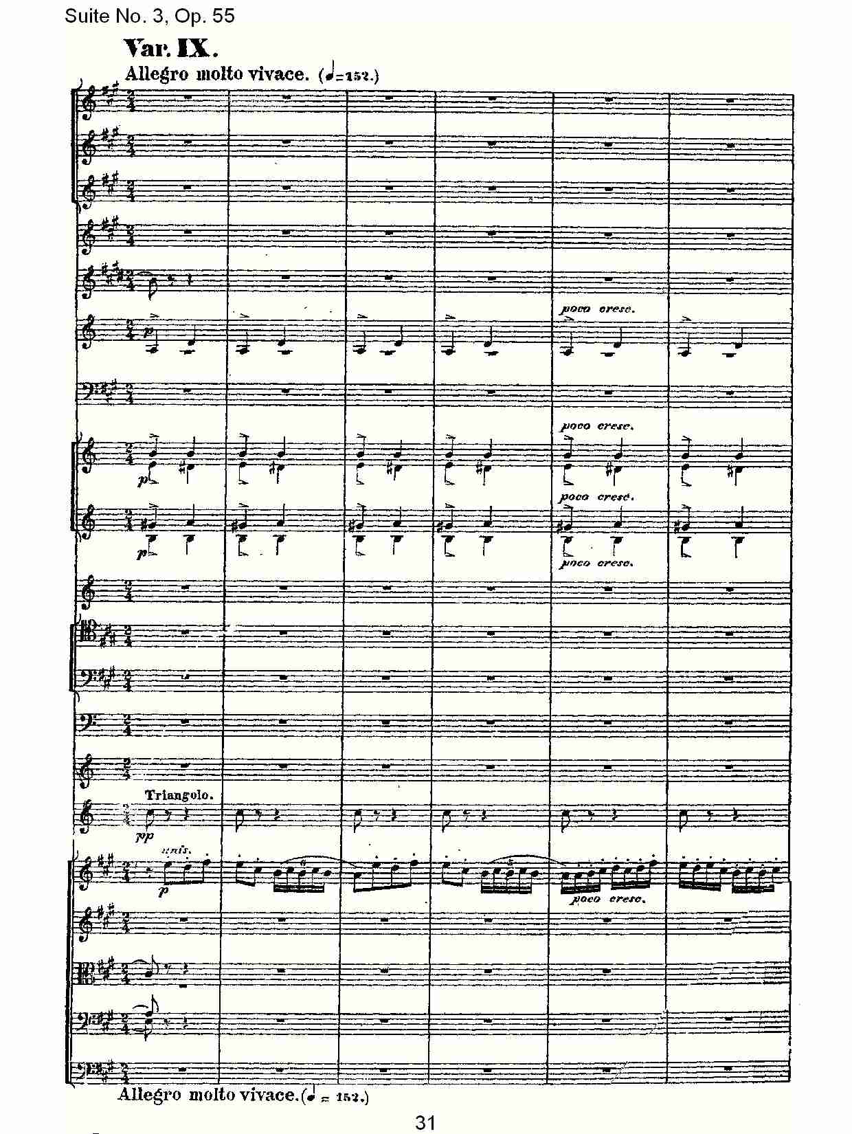 Suite No. 3, Op.55  第三套曲,Op.55第四乐章第一部（七）总谱（图1）