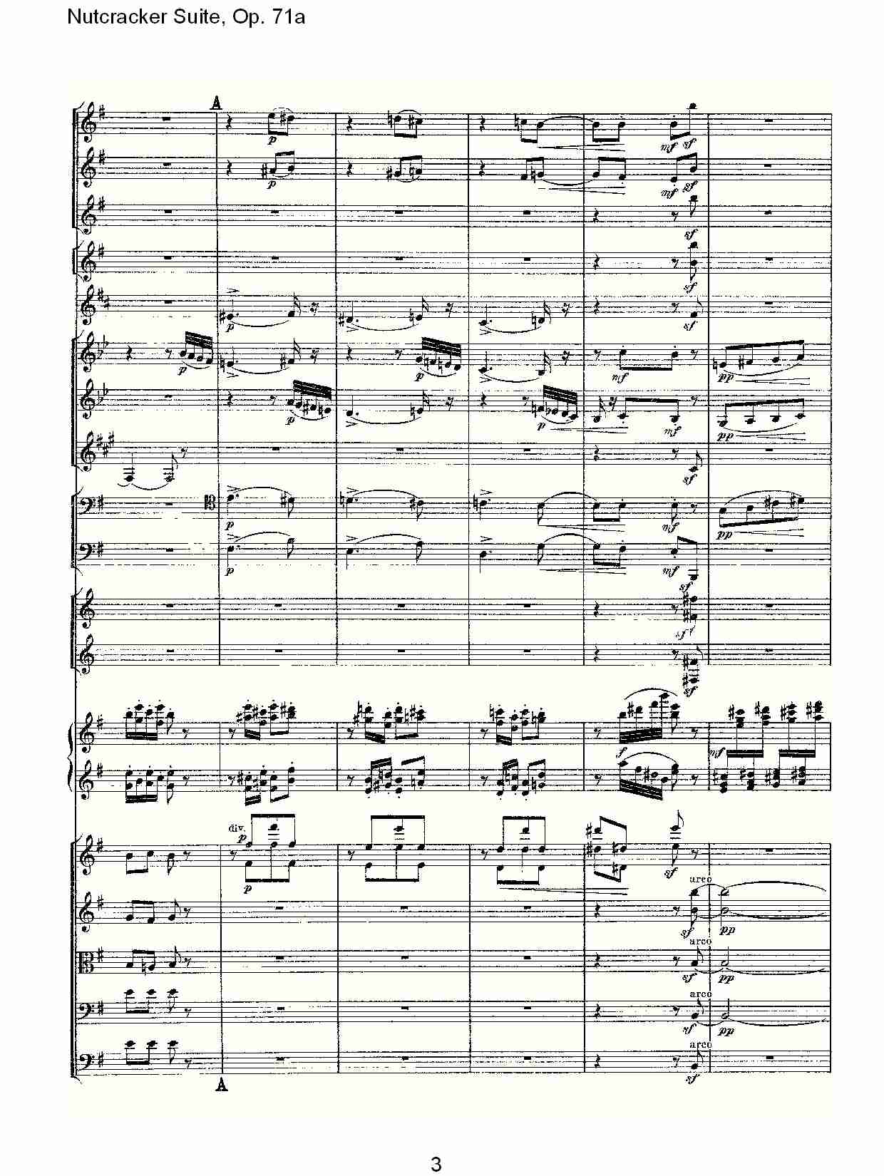 Nutcracker Suite, Op.71a   胡桃铗套曲，Op.71a第三乐章（一）总谱（图3）