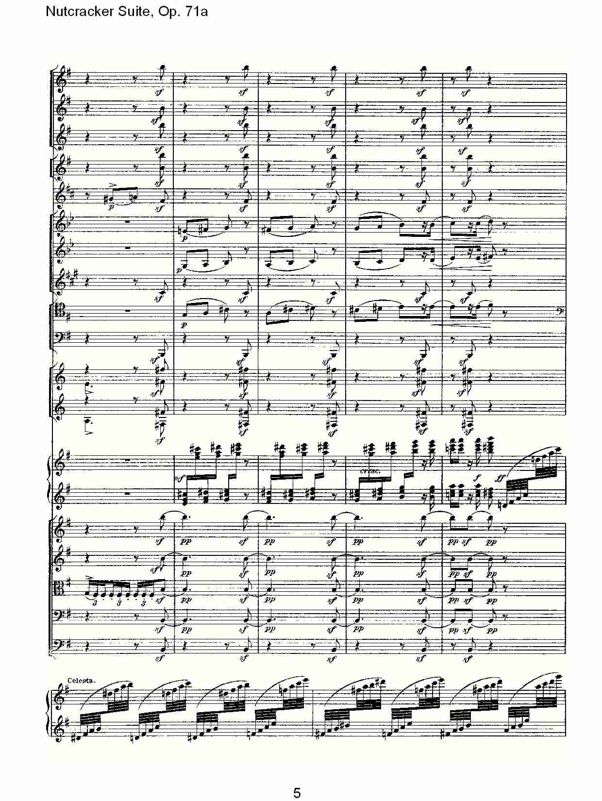 Nutcracker Suite, Op.71a   胡桃铗套曲，Op.71a第三乐章（一）总谱（图5）