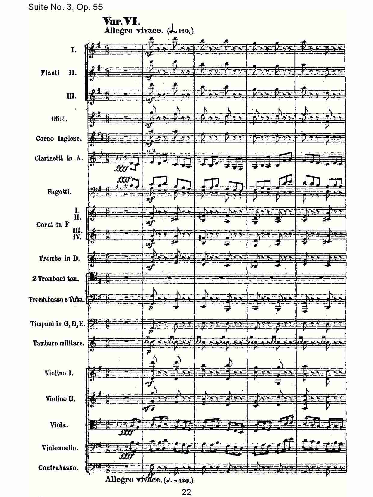 Suite No. 3, Op.55  第三套曲,Op.55第四乐章第一部（五）总谱（图2）