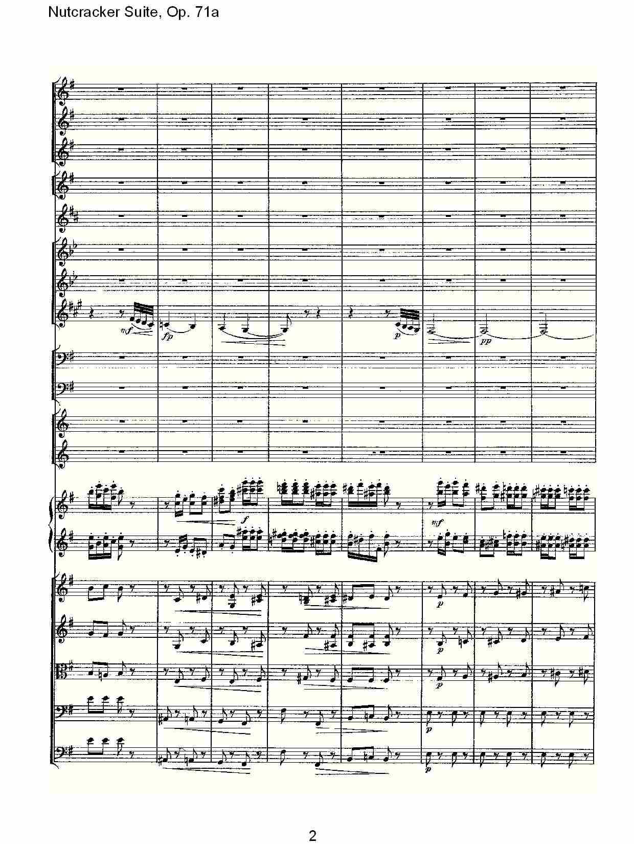 Nutcracker Suite, Op.71a   胡桃铗套曲，Op.71a第三乐章（一）总谱（图2）