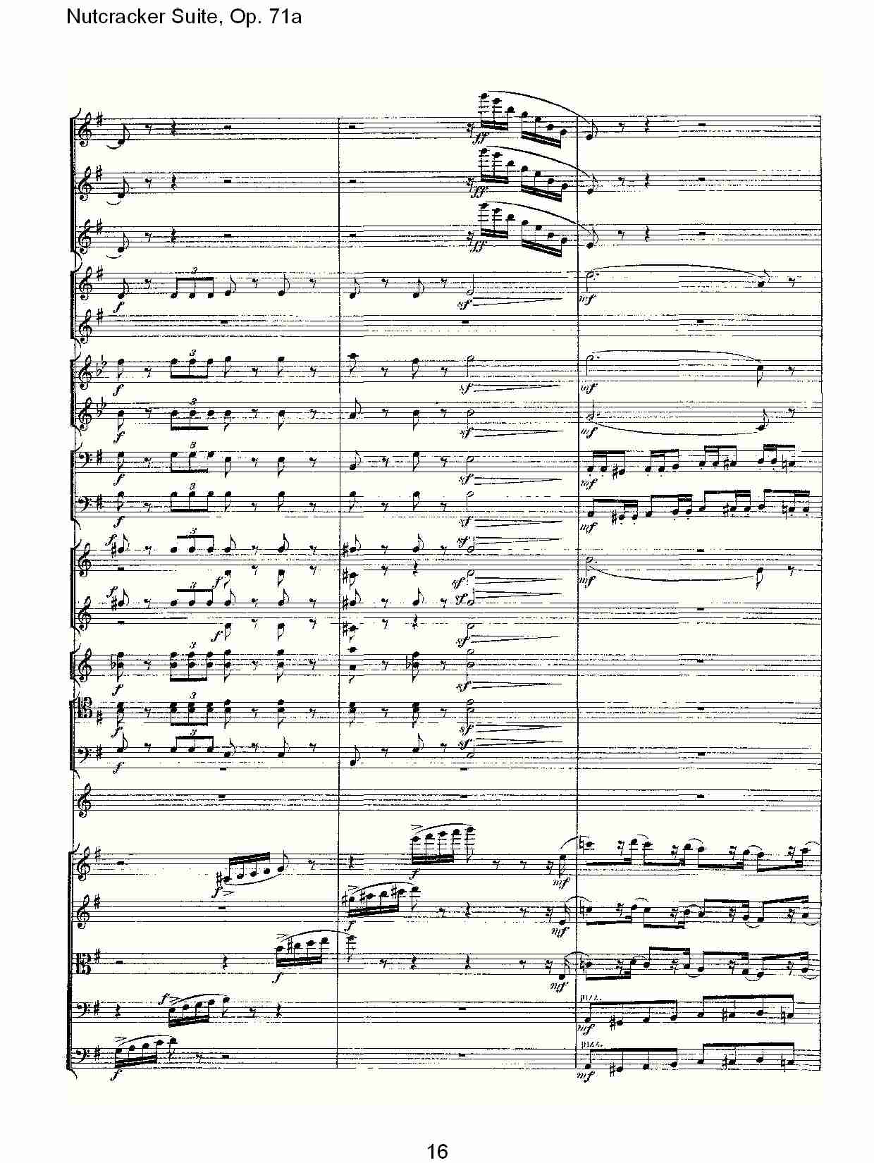 Nutcracker Suite, Op.71a   胡桃铗套曲，Op.71a第二乐章（四）总谱（图1）