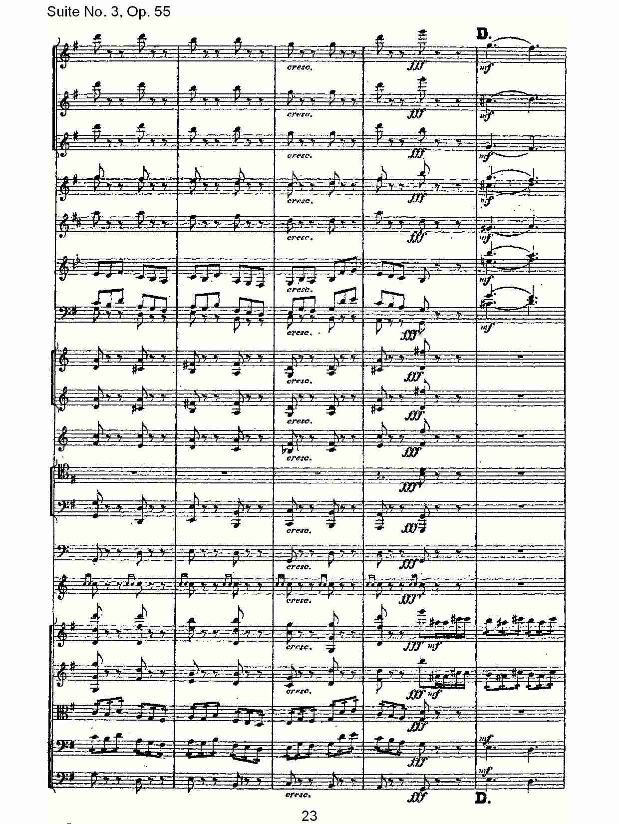 Suite No. 3, Op.55  第三套曲,Op.55第四乐章第一部（五）总谱（图3）