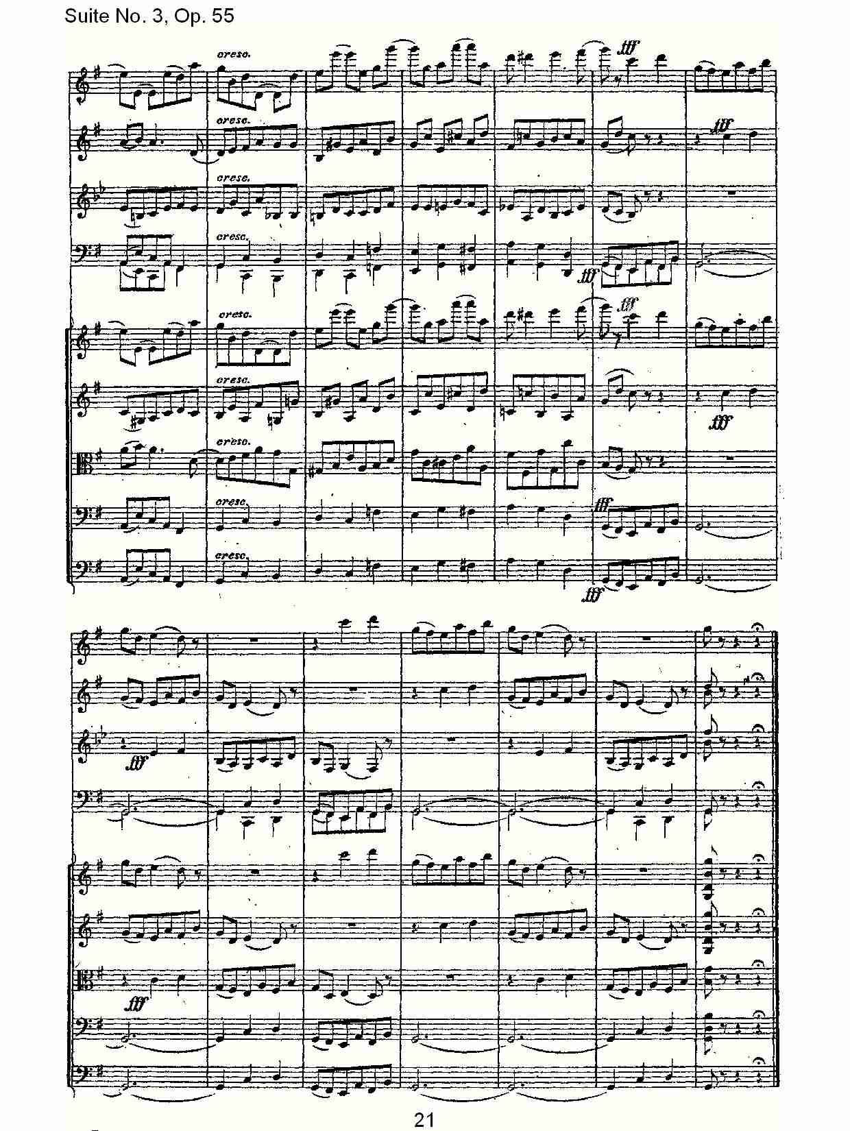 Suite No. 3, Op.55  第三套曲,Op.55第四乐章第一部（五）总谱（图1）