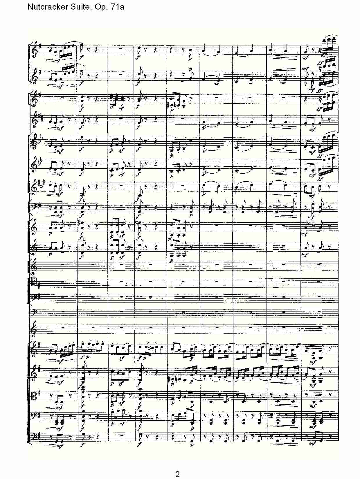 Nutcracker Suite, Op.71a   胡桃铗套曲，Op.71a第四乐章（一）总谱（图2）