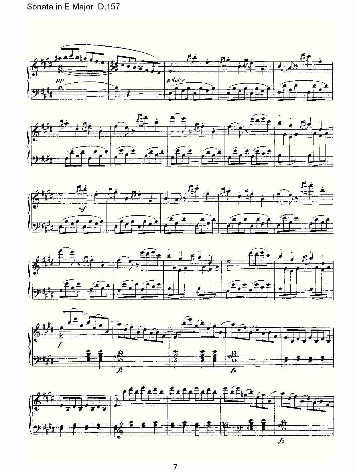 Sonata in E Major D.157  E大调奏鸣曲D.157（二）总谱（图2）