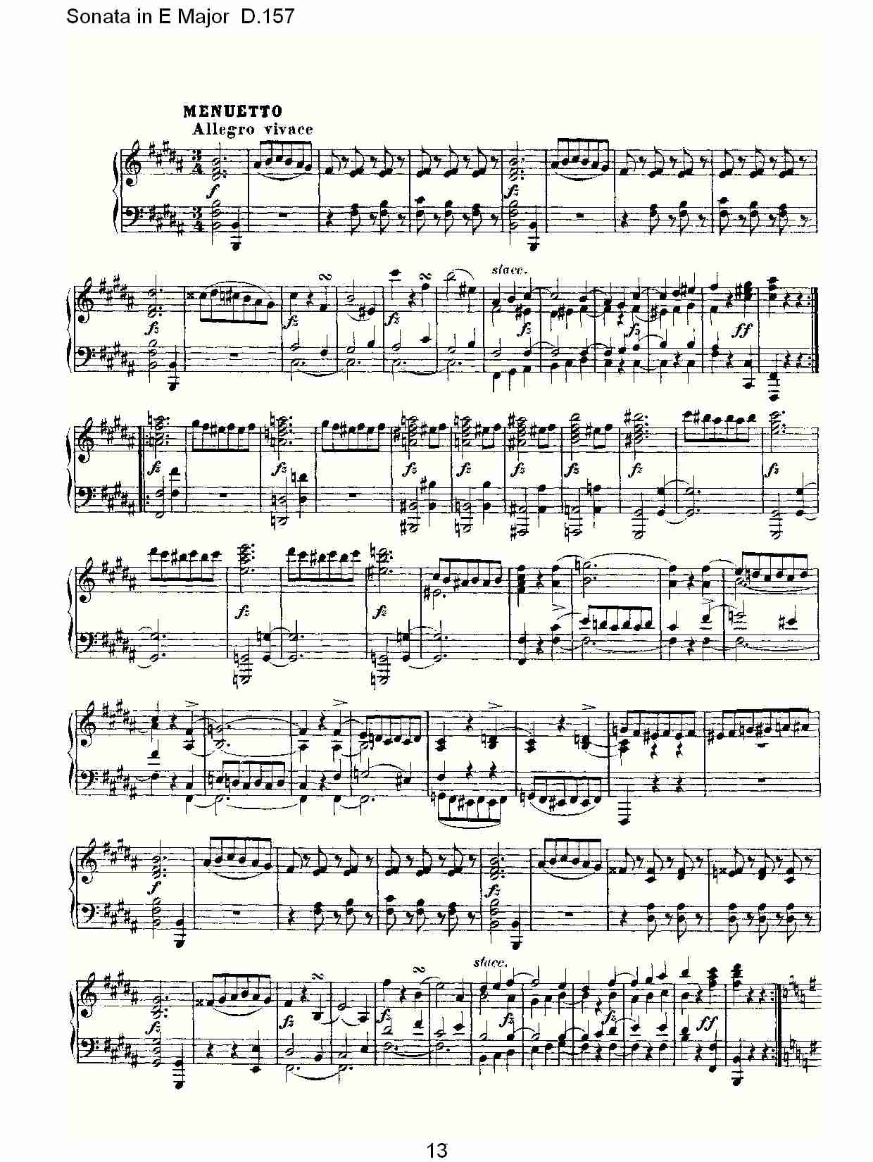 Sonata in E Major D.157  E大调奏鸣曲D.157（三）总谱（图3）