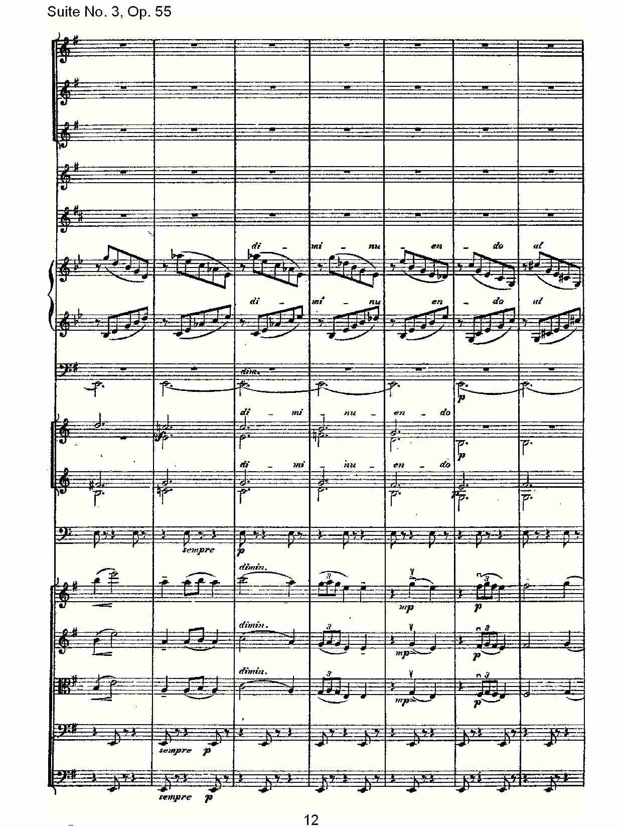 Suite No. 3, Op.55  第三套曲,Op.55第二乐章（三）总谱（图2）