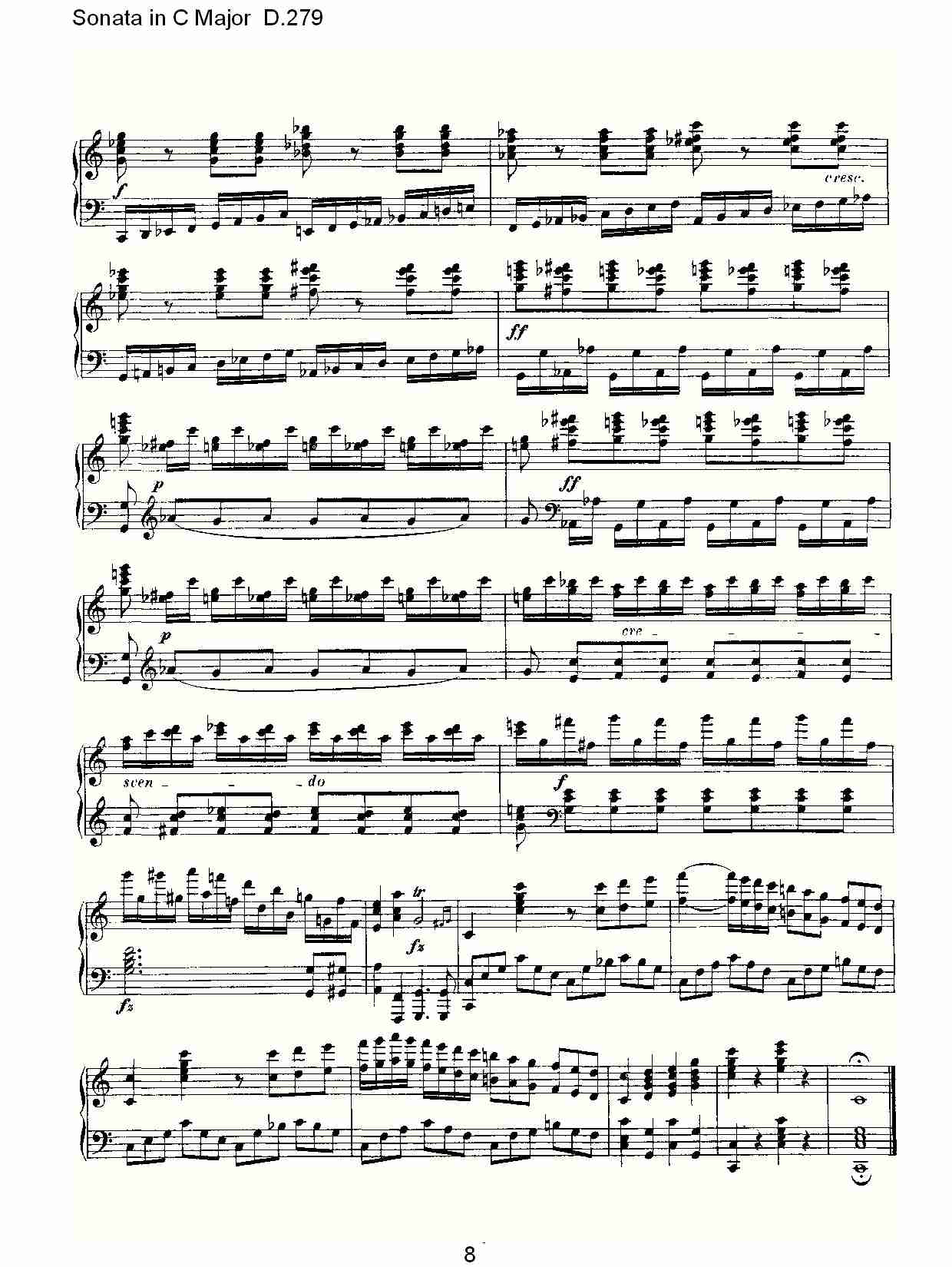 Sonata in C Major D.279  C大调奏鸣曲D.279（二）总谱（图3）