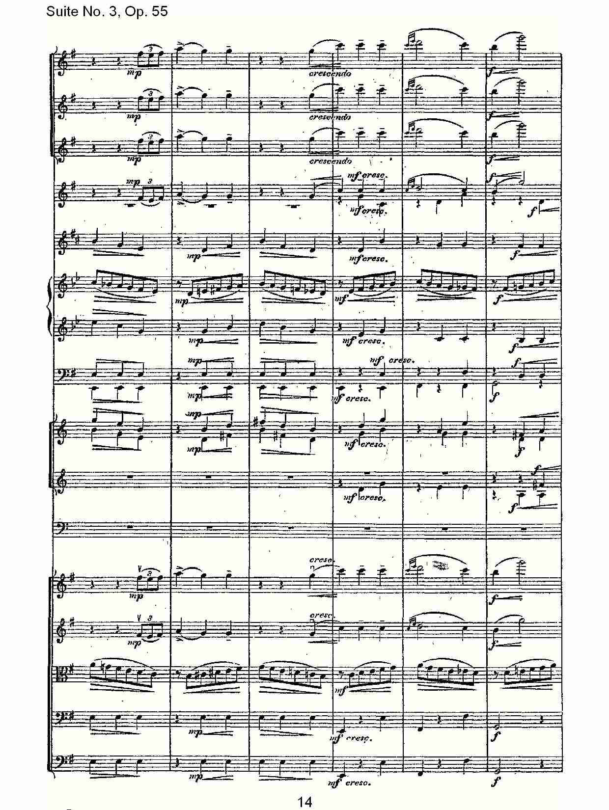 Suite No. 3, Op.55  第三套曲,Op.55第二乐章（三）总谱（图4）