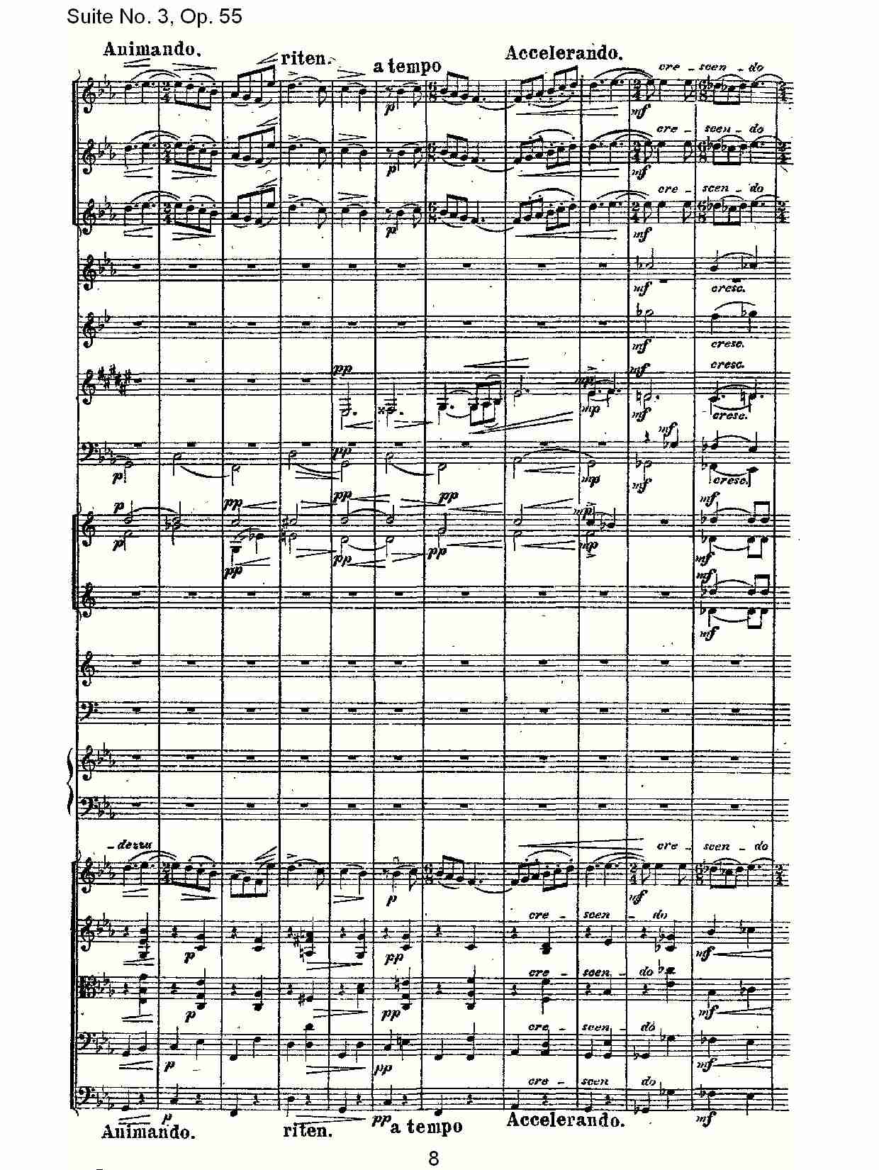 Suite No. 3, Op.55  第三套曲,Op.55第一乐章（二）总谱（图4）