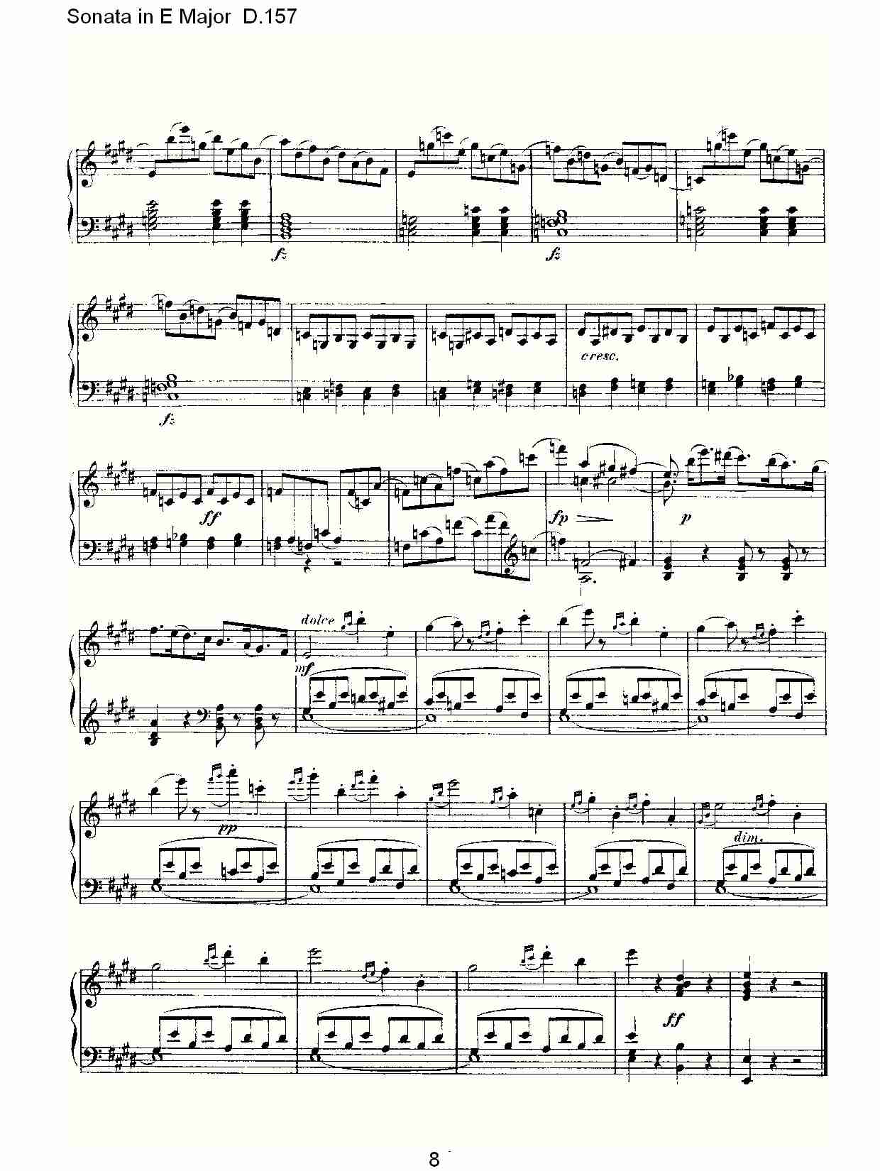 Sonata in E Major D.157  E大调奏鸣曲D.157（二）总谱（图3）