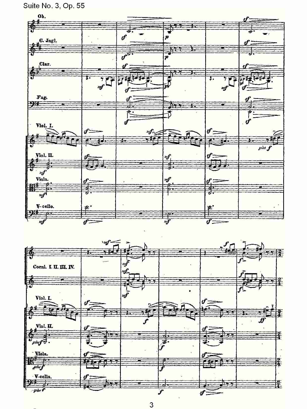 Suite No. 3, Op.55  第三套曲,Op.55第一乐章（一）总谱（图3）