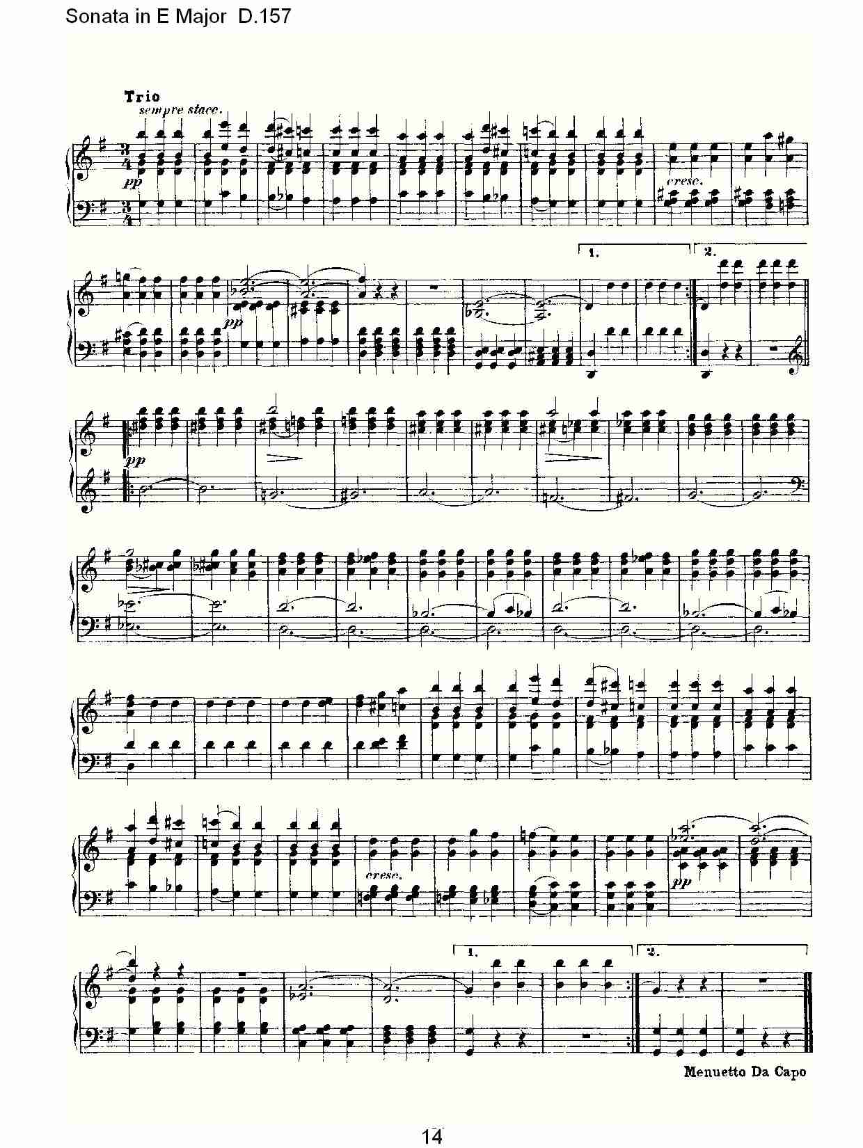 Sonata in E Major D.157  E大调奏鸣曲D.157（三）总谱（图4）