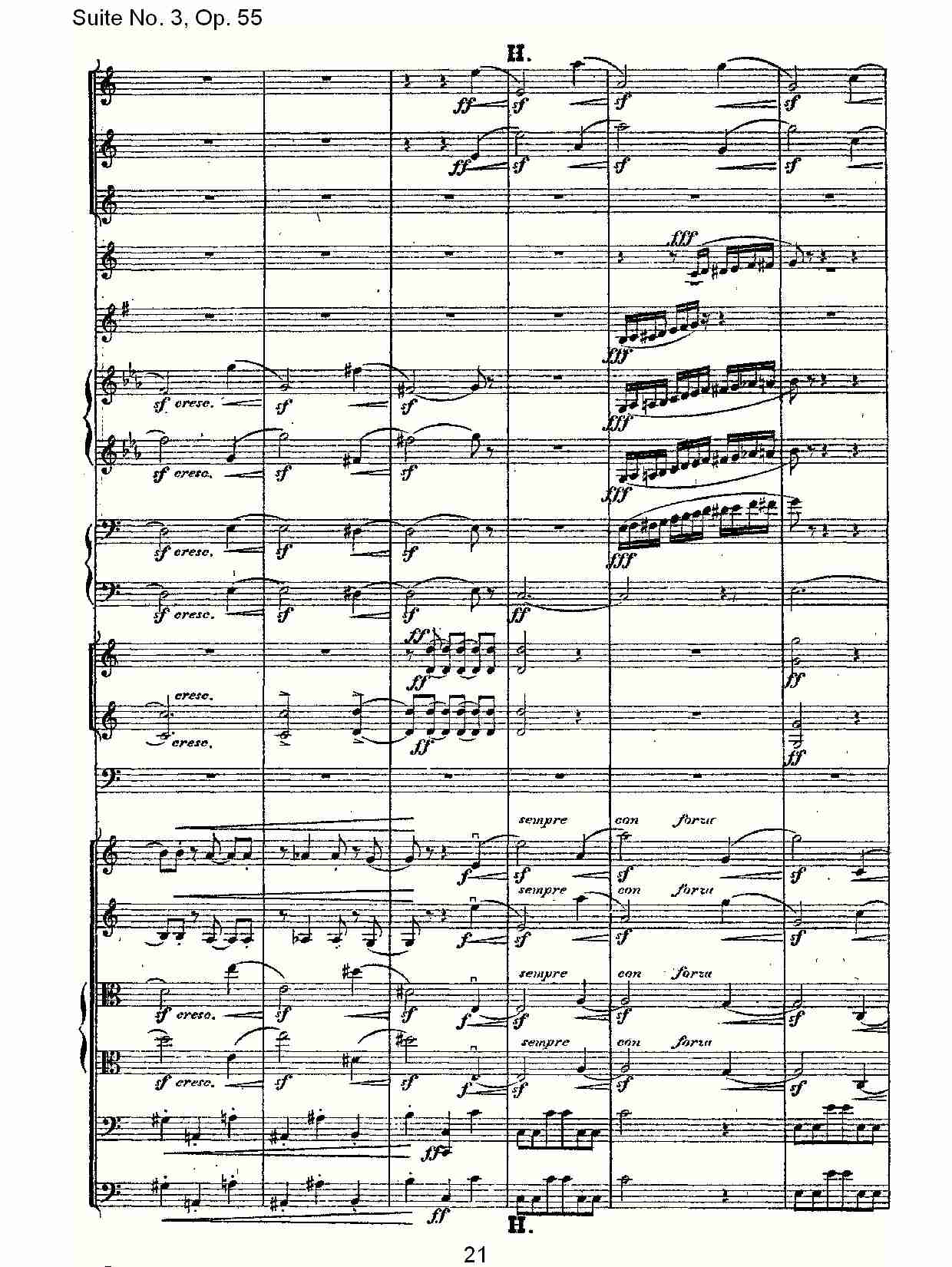 Suite No. 3, Op.55  第三套曲,Op.55第二乐章（五）总谱（图1）