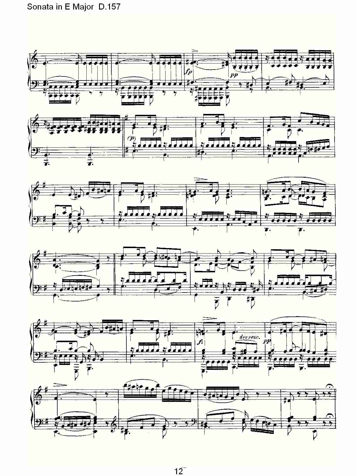 Sonata in E Major D.157  E大调奏鸣曲D.157（三）总谱（图2）