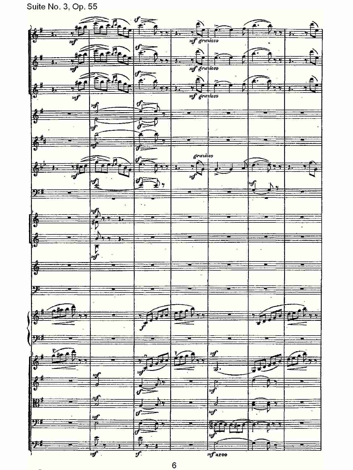 Suite No. 3, Op.55  第三套曲,Op.55第一乐章（二）总谱（图1）