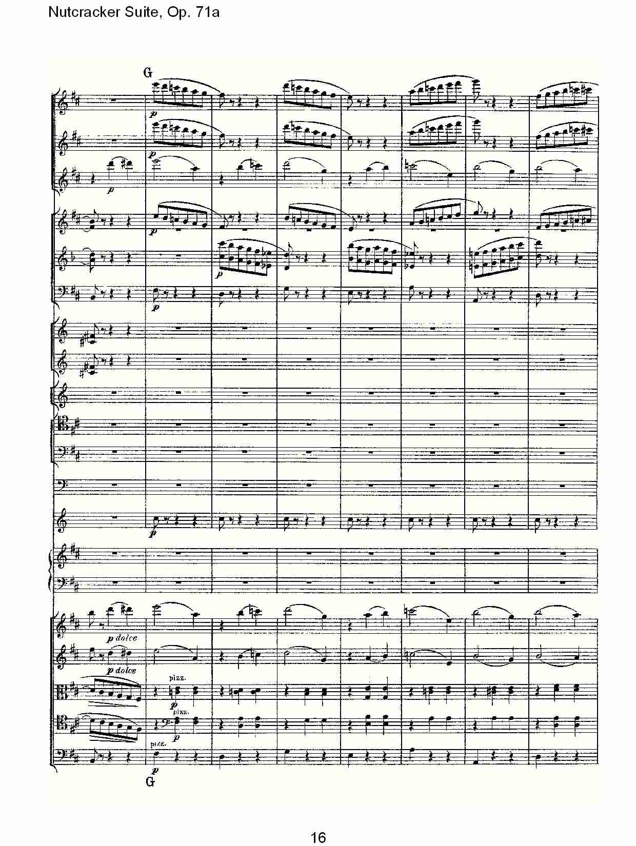 Nutcracker Suite, Op.71a   胡桃铗套曲，Op.71a第八乐章（四）总谱（图1）