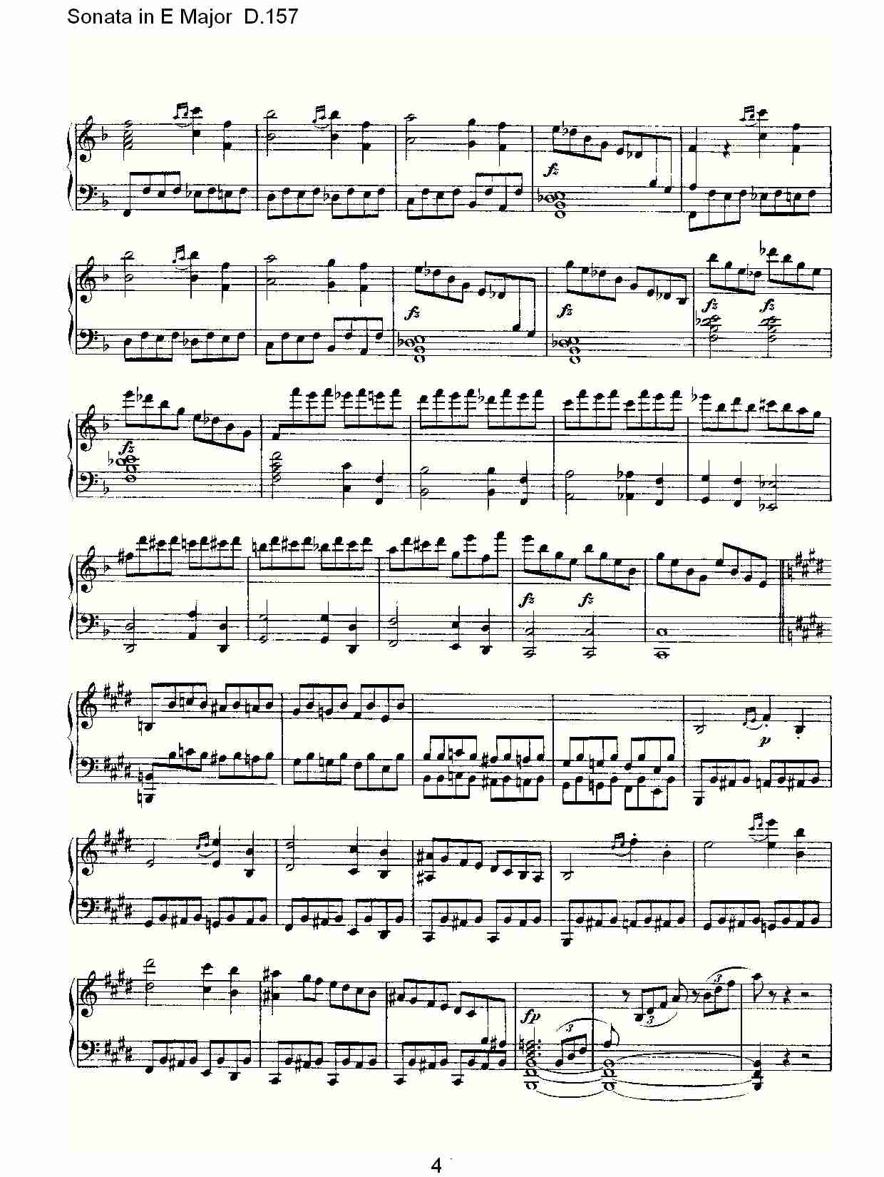 Sonata in E Major D.157  E大调奏鸣曲D.157（一）总谱（图4）