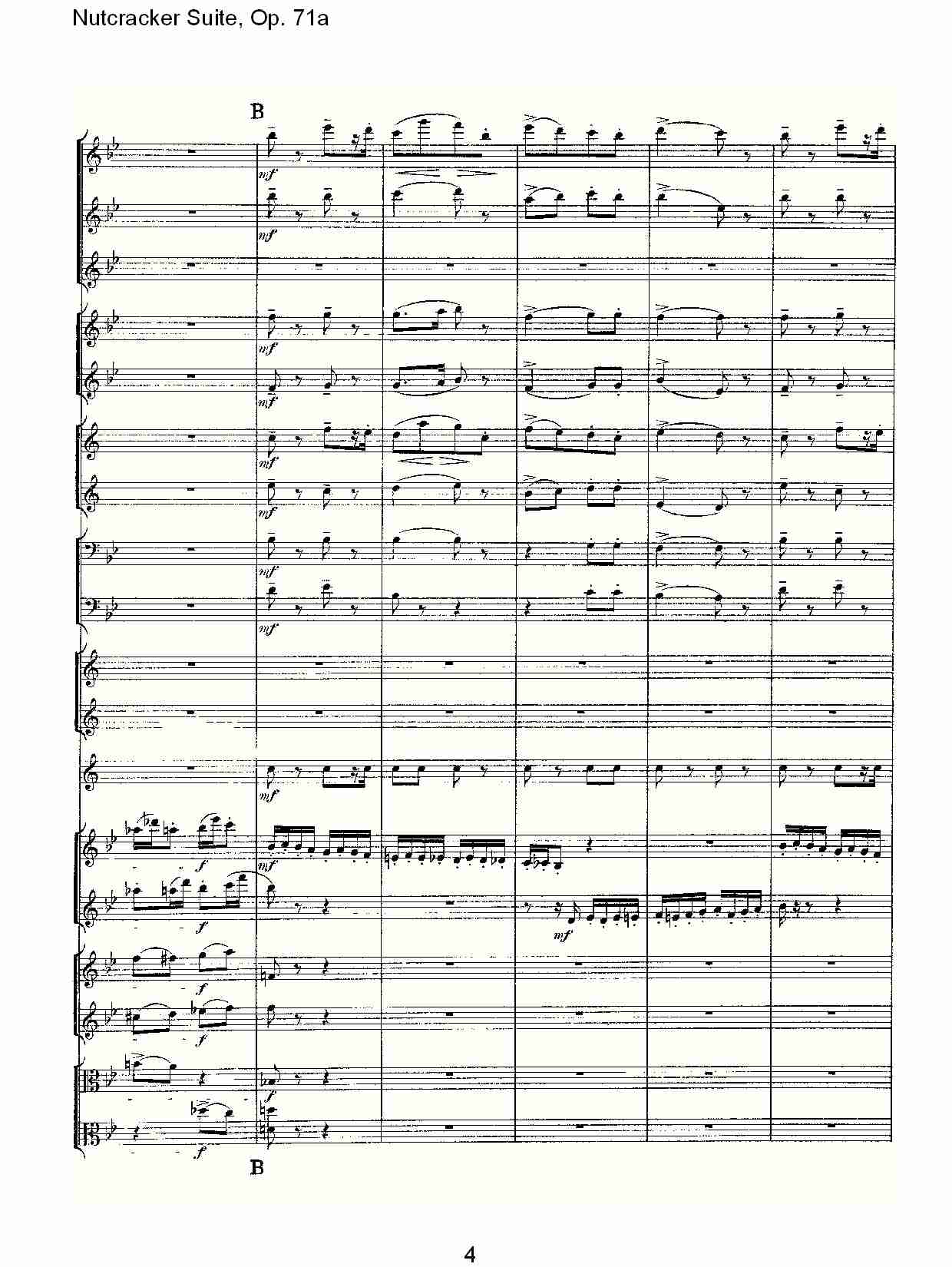 Nutcracker Suite, Op.71a   胡桃铗套曲，Op.71a第一乐章（一）总谱（图4）