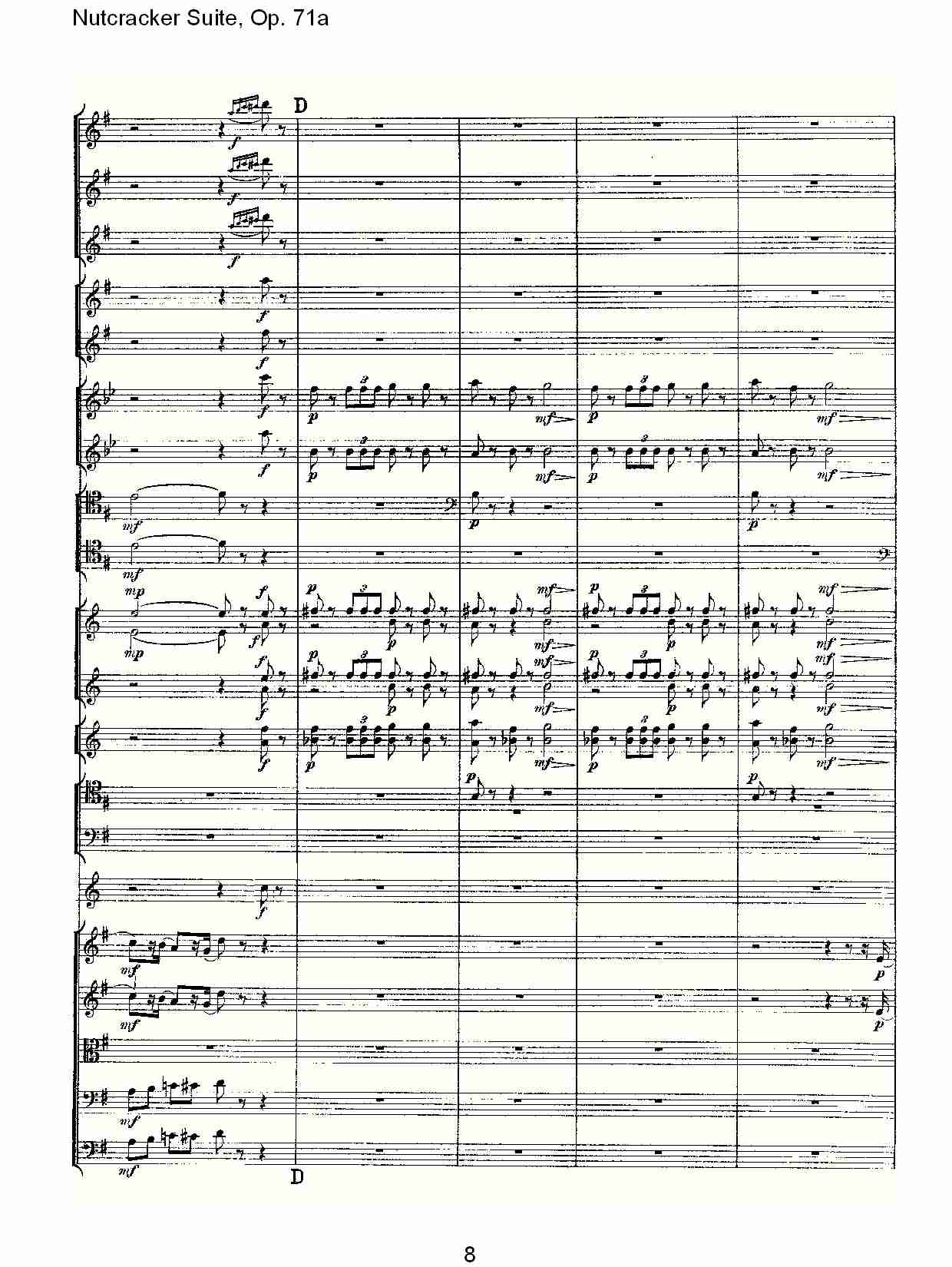 Nutcracker Suite, Op.71a   胡桃铗套曲，Op.71a第二乐章（二）总谱（图3）