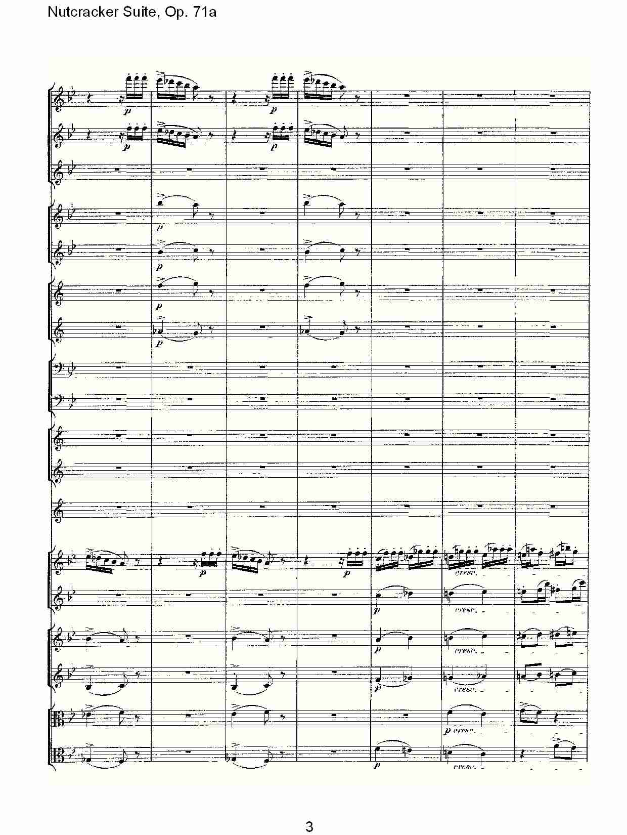 Nutcracker Suite, Op.71a   胡桃铗套曲，Op.71a第一乐章（一）总谱（图3）