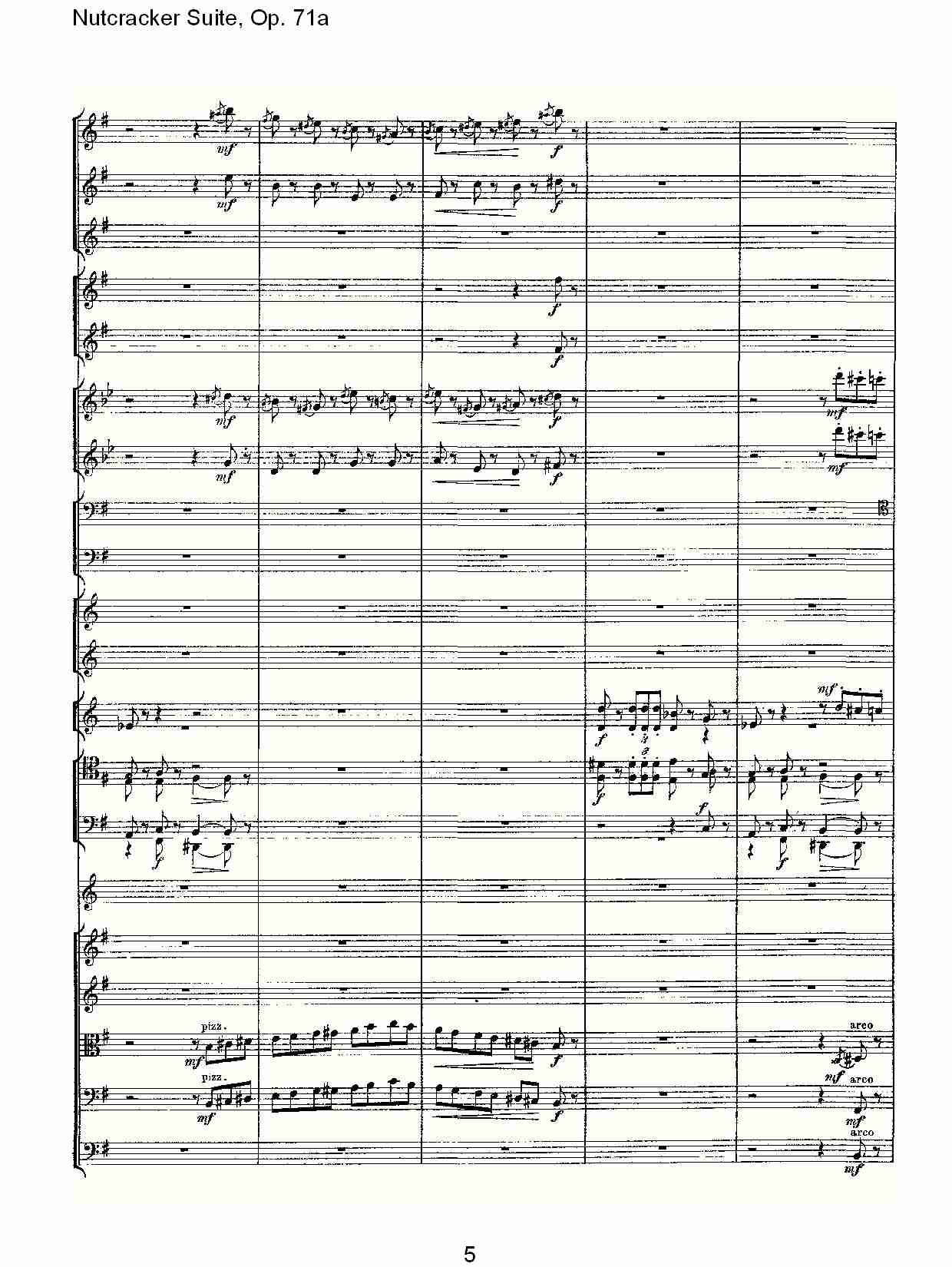Nutcracker Suite, Op.71a   胡桃铗套曲，Op.71a第二乐章（一）总谱（图5）
