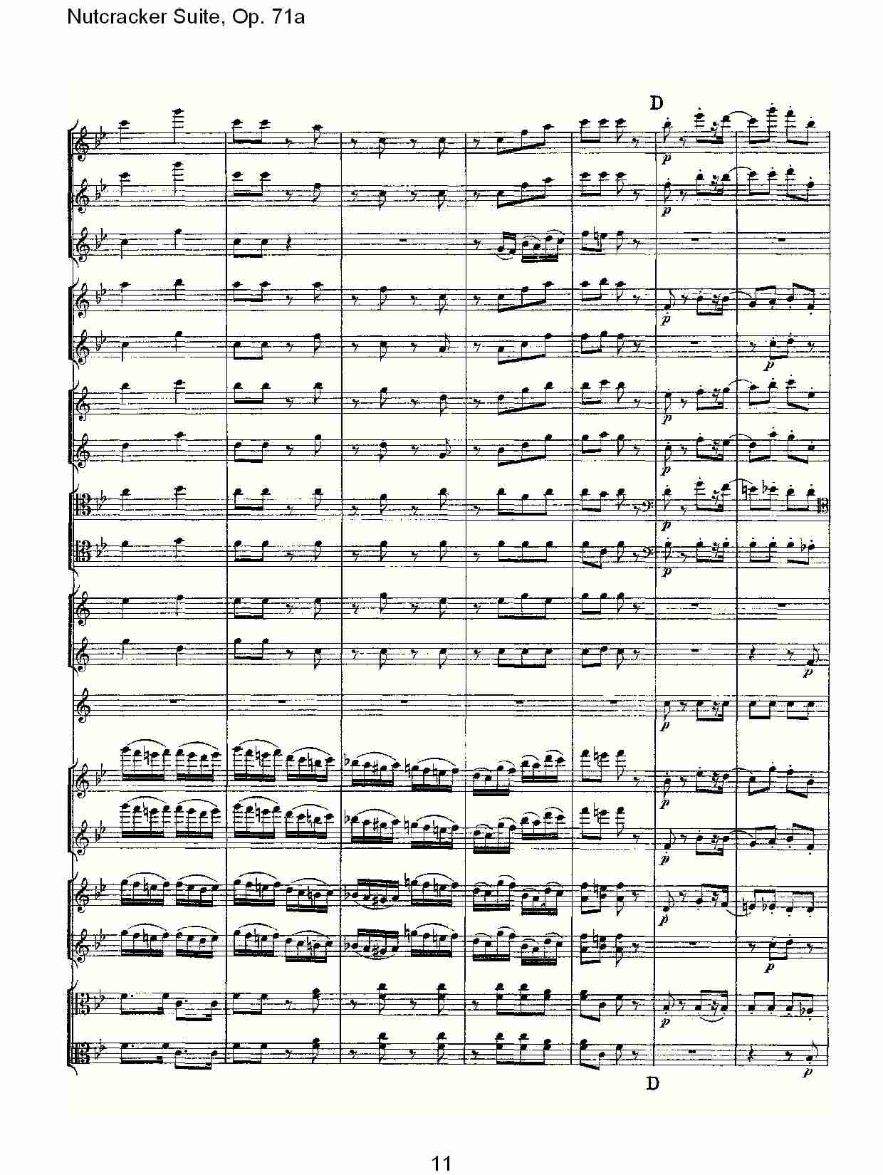 Nutcracker Suite, Op.71a   胡桃铗套曲，Op.71a第一乐章（三）总谱（图1）