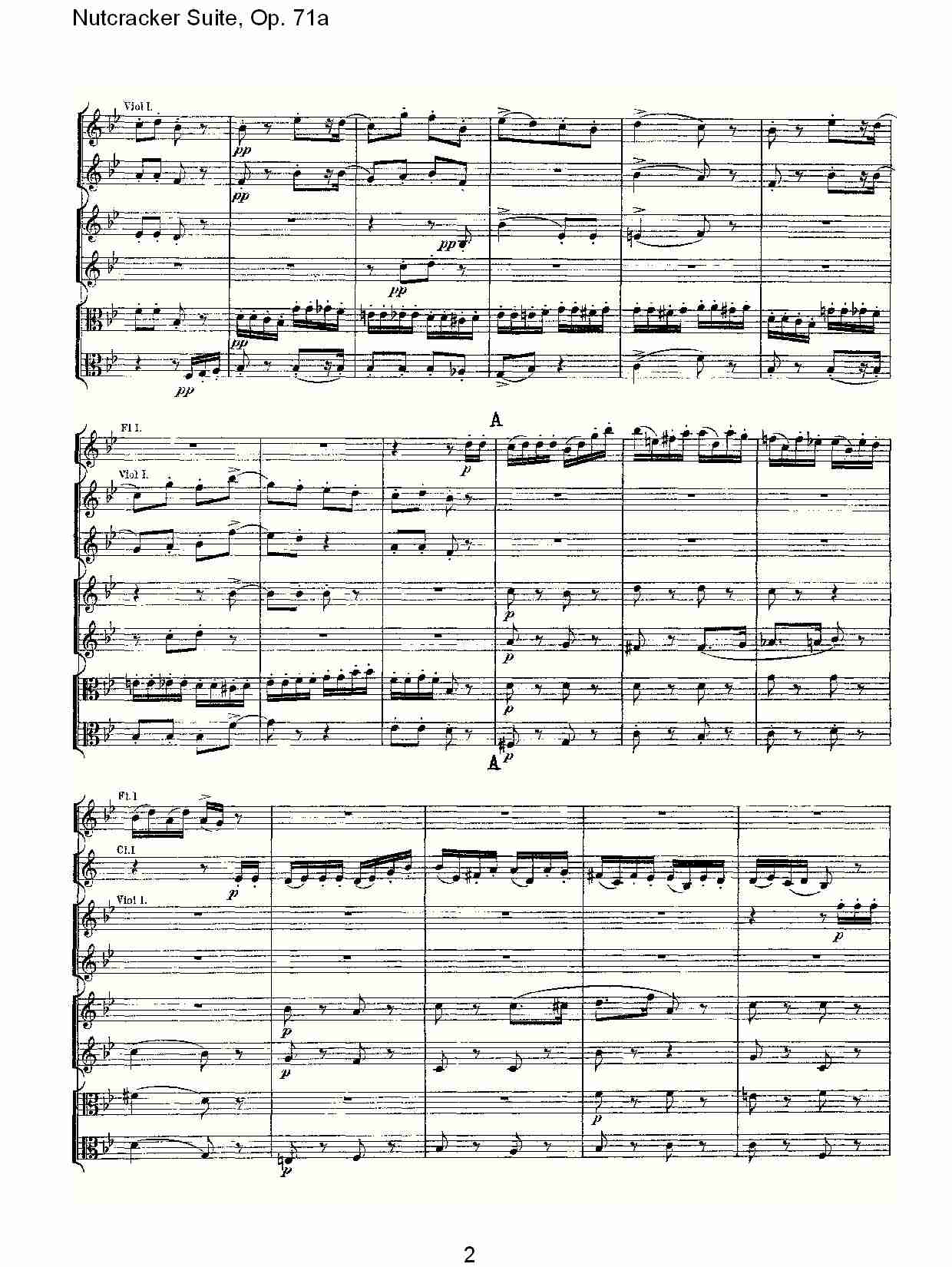 Nutcracker Suite, Op.71a   胡桃铗套曲，Op.71a第一乐章（一）总谱（图2）