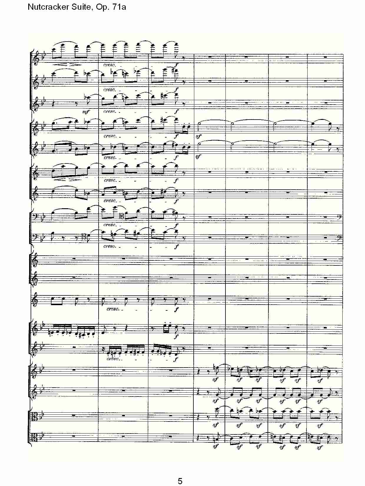Nutcracker Suite, Op.71a   胡桃铗套曲，Op.71a第一乐章（一）总谱（图5）
