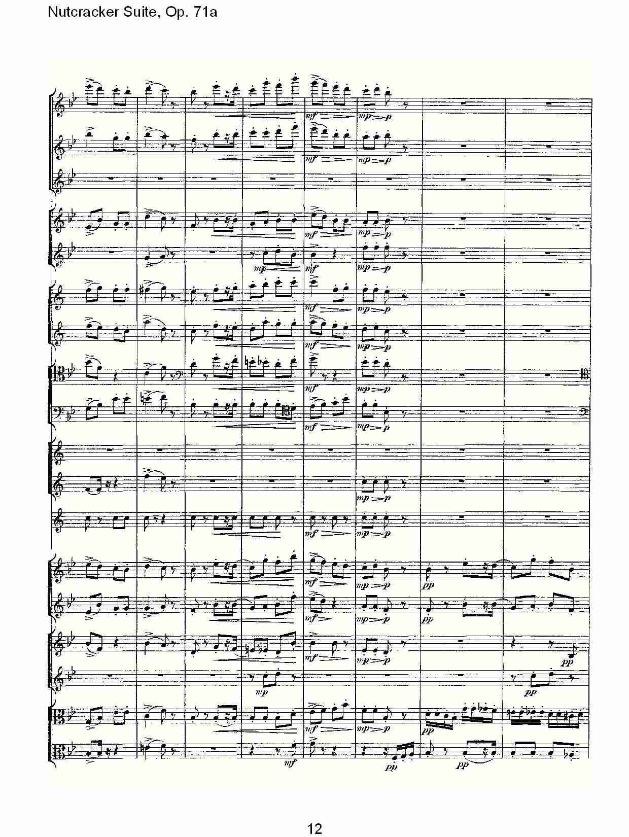 Nutcracker Suite, Op.71a   胡桃铗套曲，Op.71a第一乐章（三）总谱（图2）