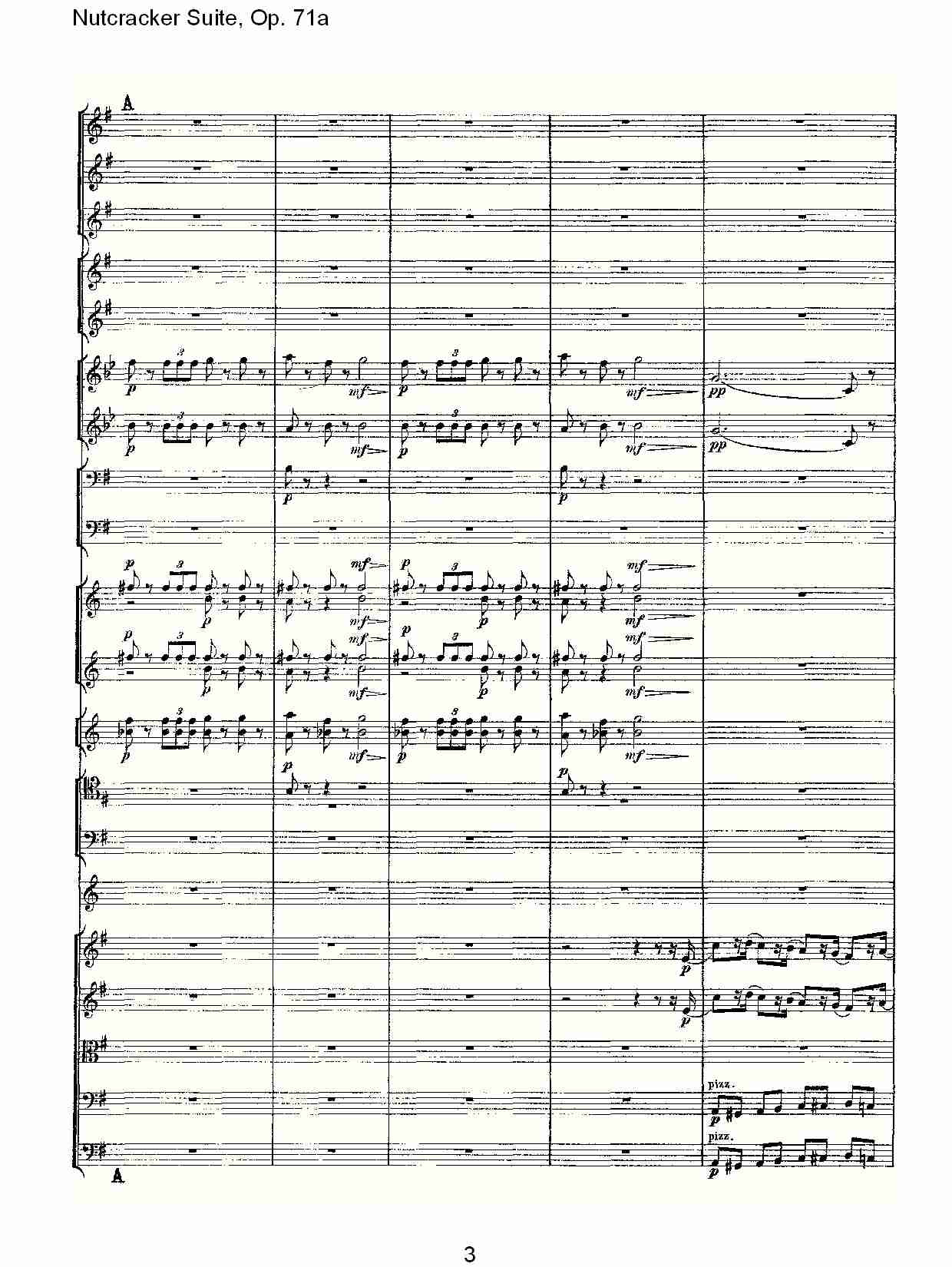 Nutcracker Suite, Op.71a   胡桃铗套曲，Op.71a第二乐章（一）总谱（图3）