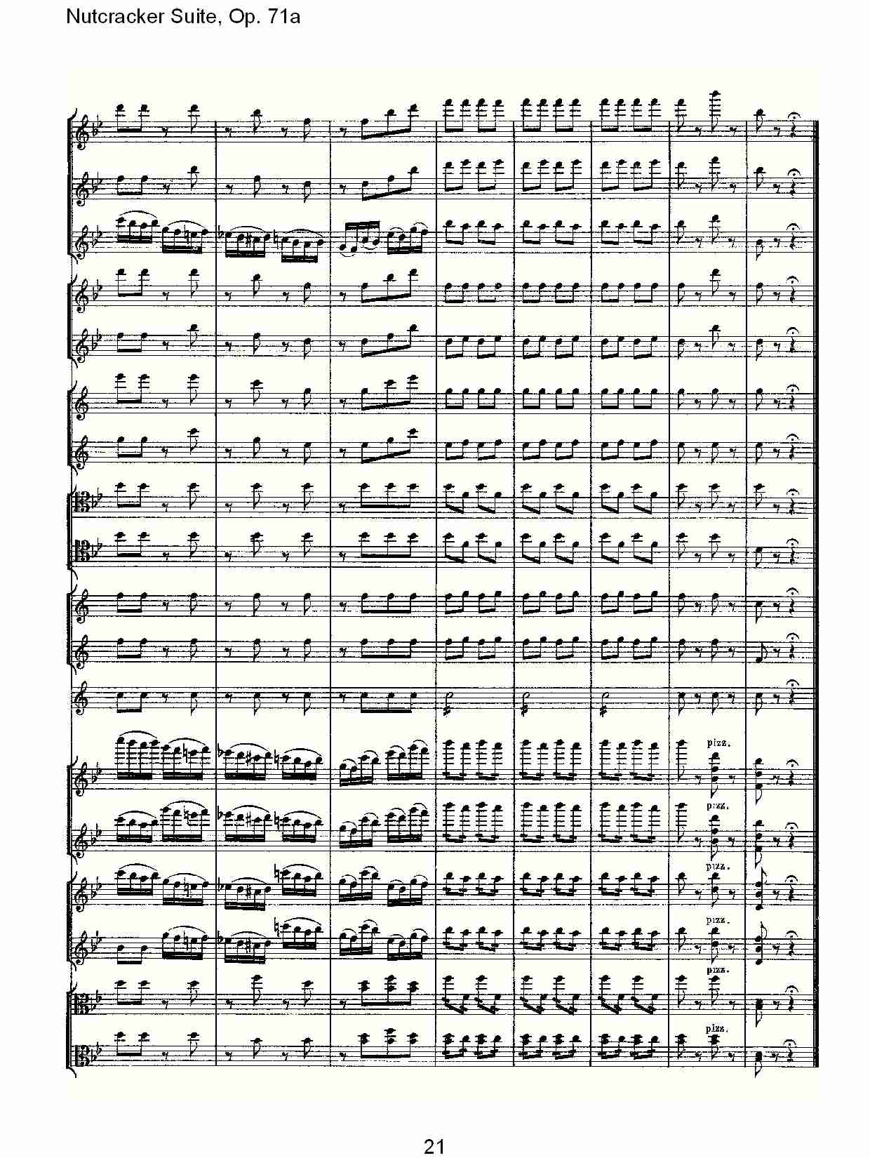 Nutcracker Suite, Op.71a   胡桃铗套曲，Op.71a第一乐章（五）总谱（图1）