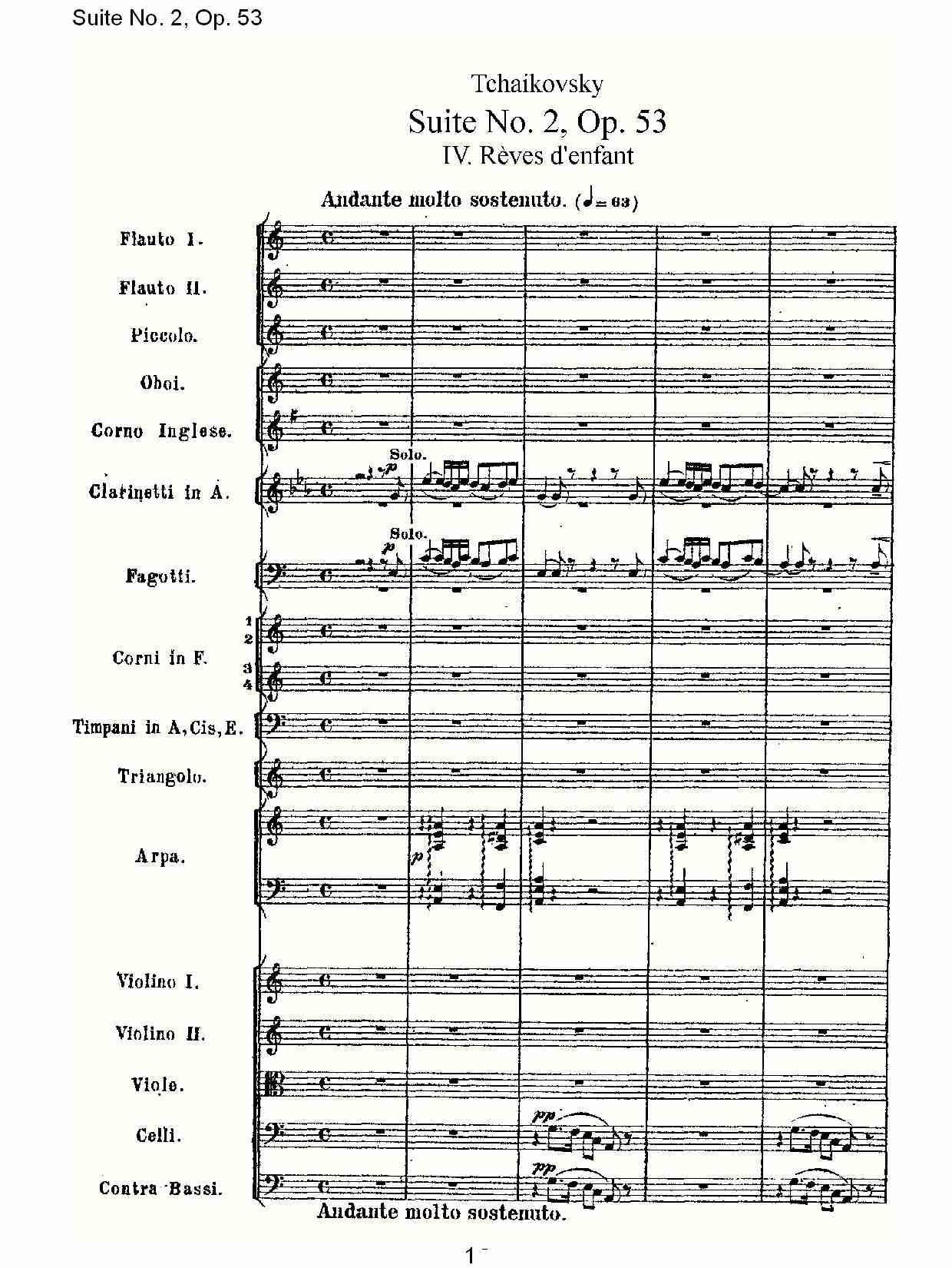 Suite No. 2, Op.53  第二套曲,Op.53第四乐章（一）总谱（图1）
