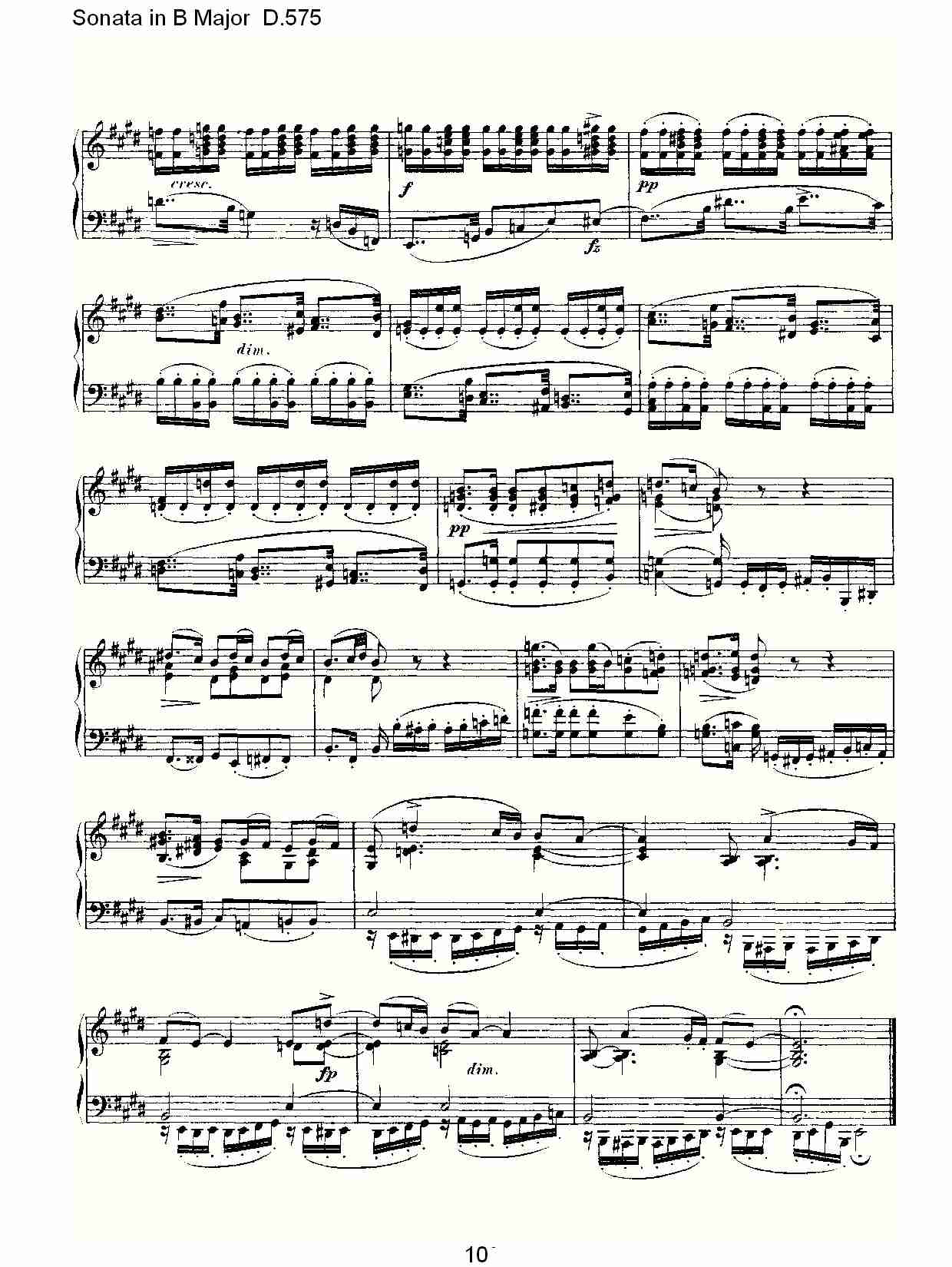 Sonata in B Major D.575 B大调奏鸣曲D.575（二）总谱（图5）